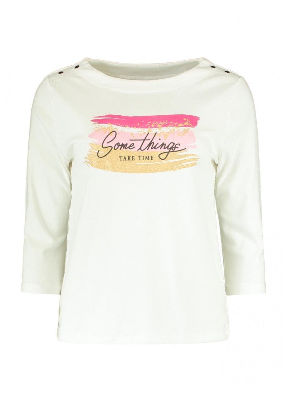 Annabeth White Stud Detail Top