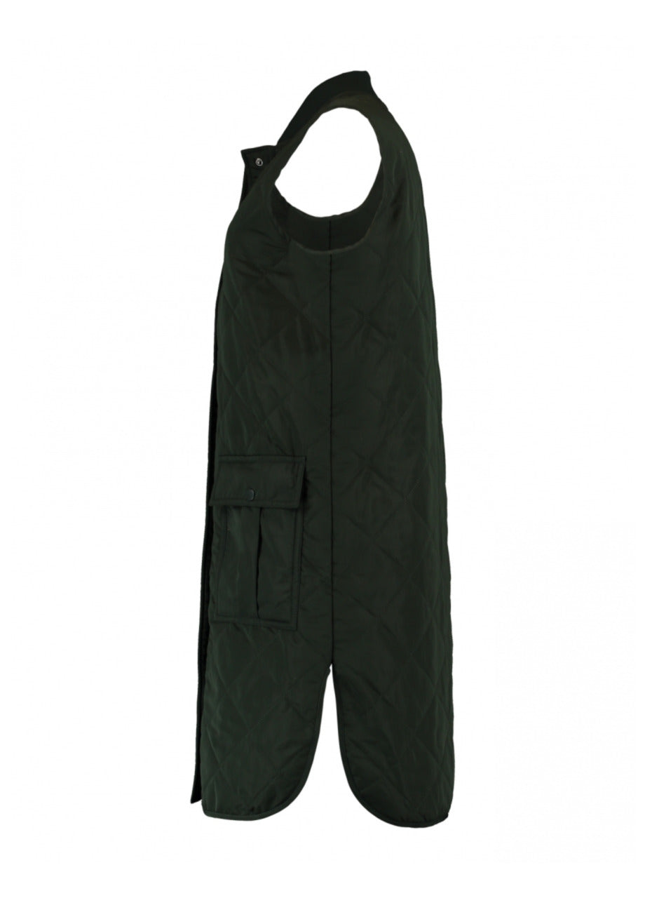 Nola Dark Green Quilted Gilet