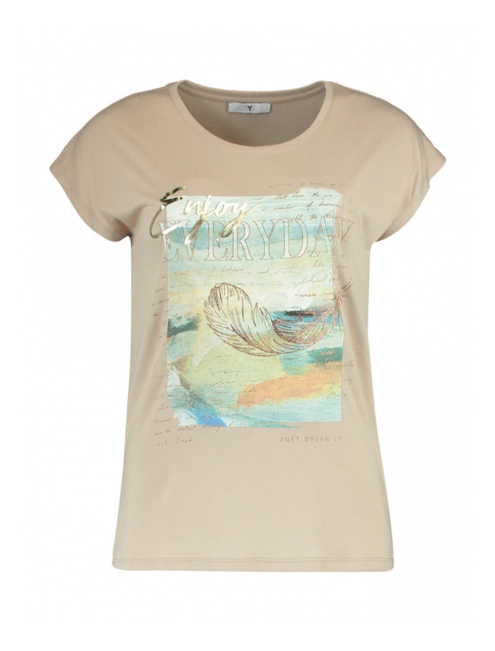 Elina Beige ENJOY Everyday T-Shirt