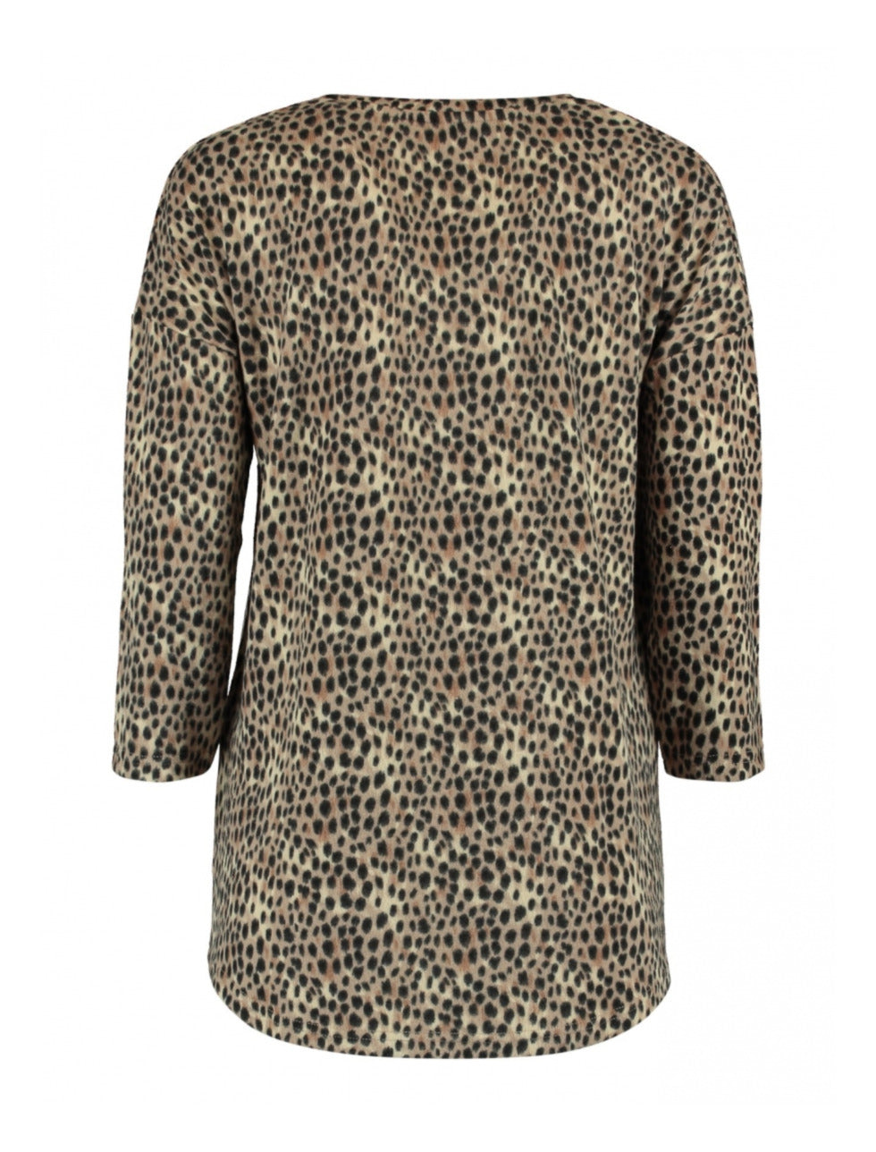 Malia Beige Leopard Print Knit Top