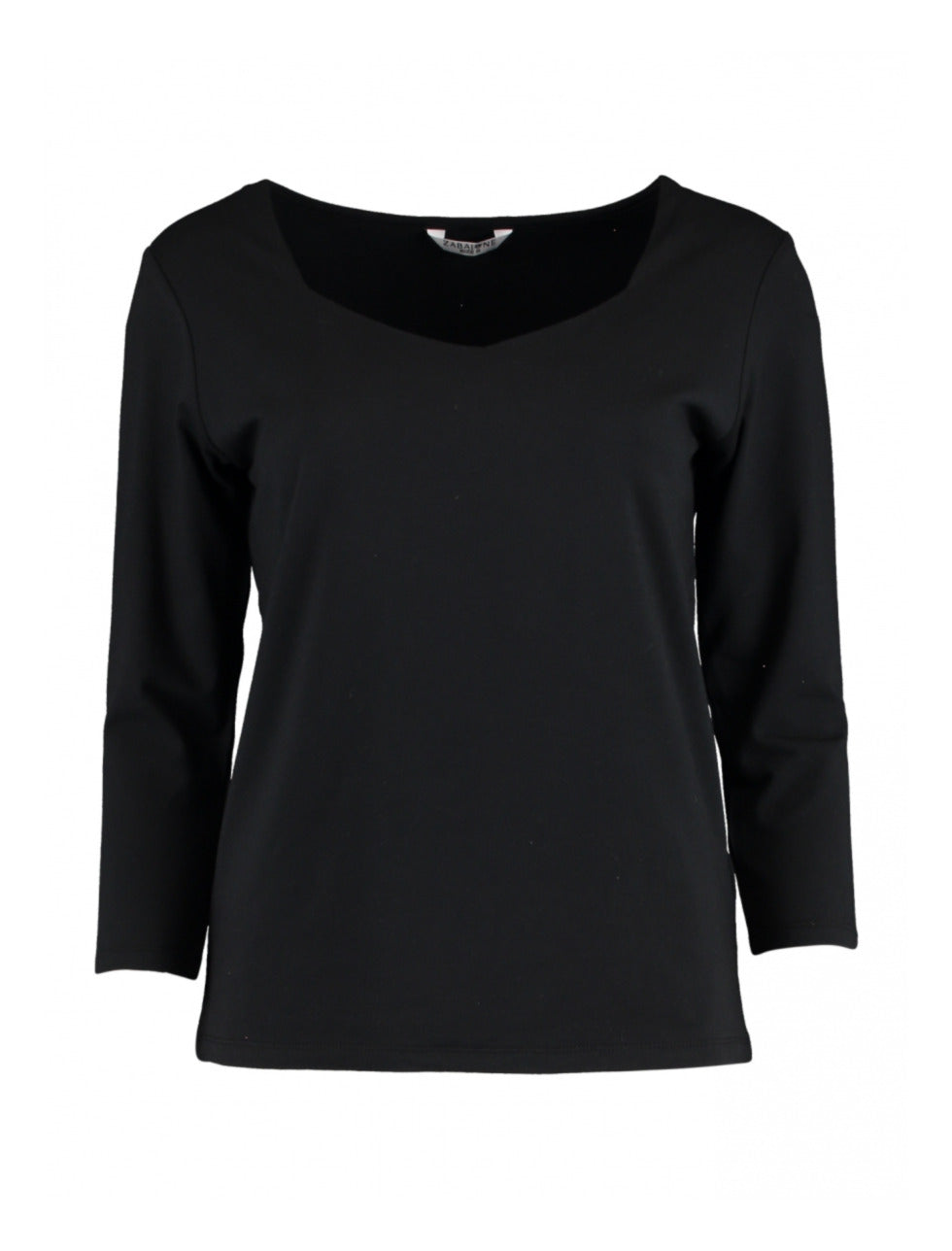 River Black Sweetheart Neck Top