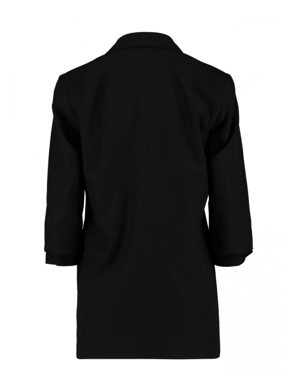 Malea Black Gathered Sleeve Blazer