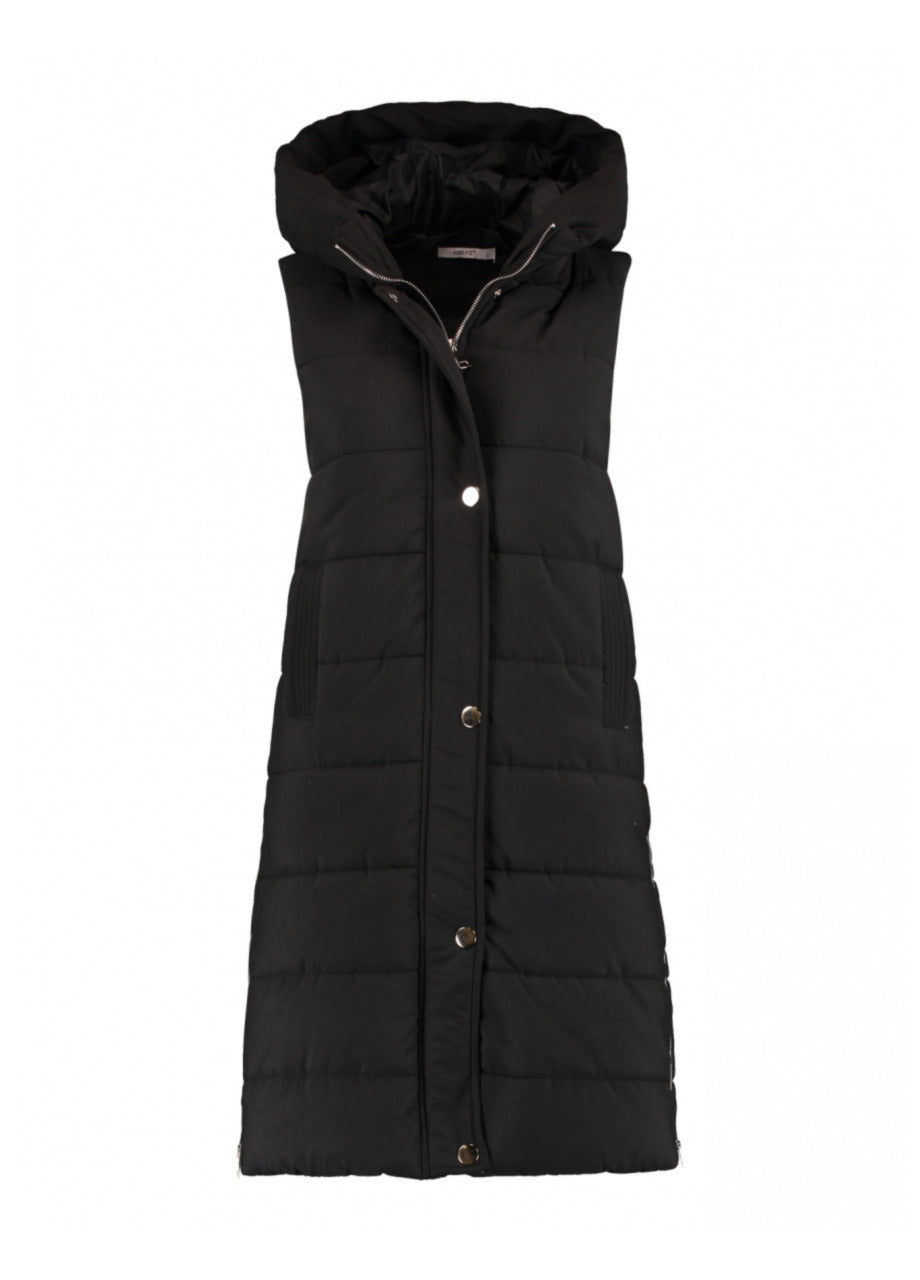 Solve Black Longline Puffer Gilet