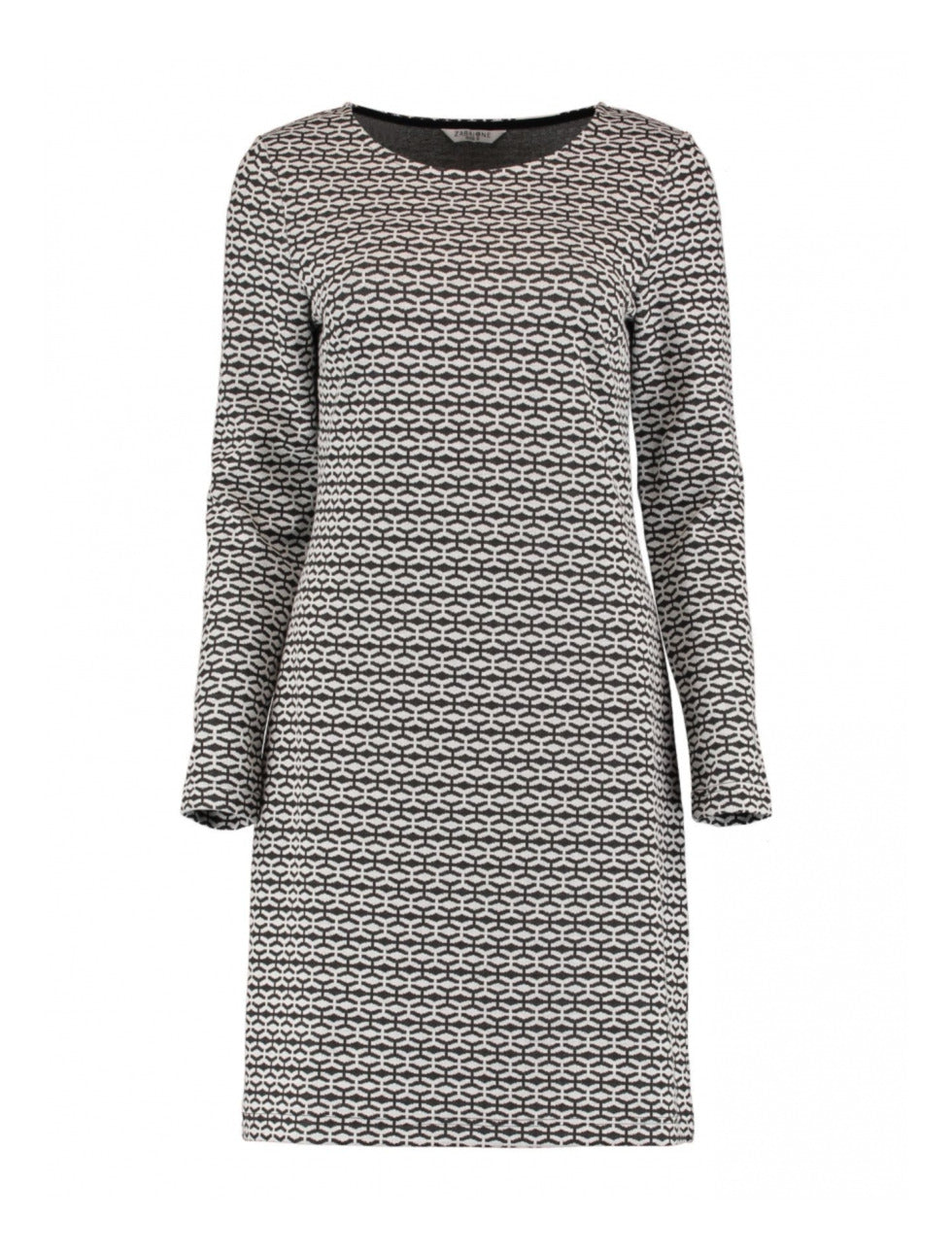 Indira Black Patterned Mini Dress