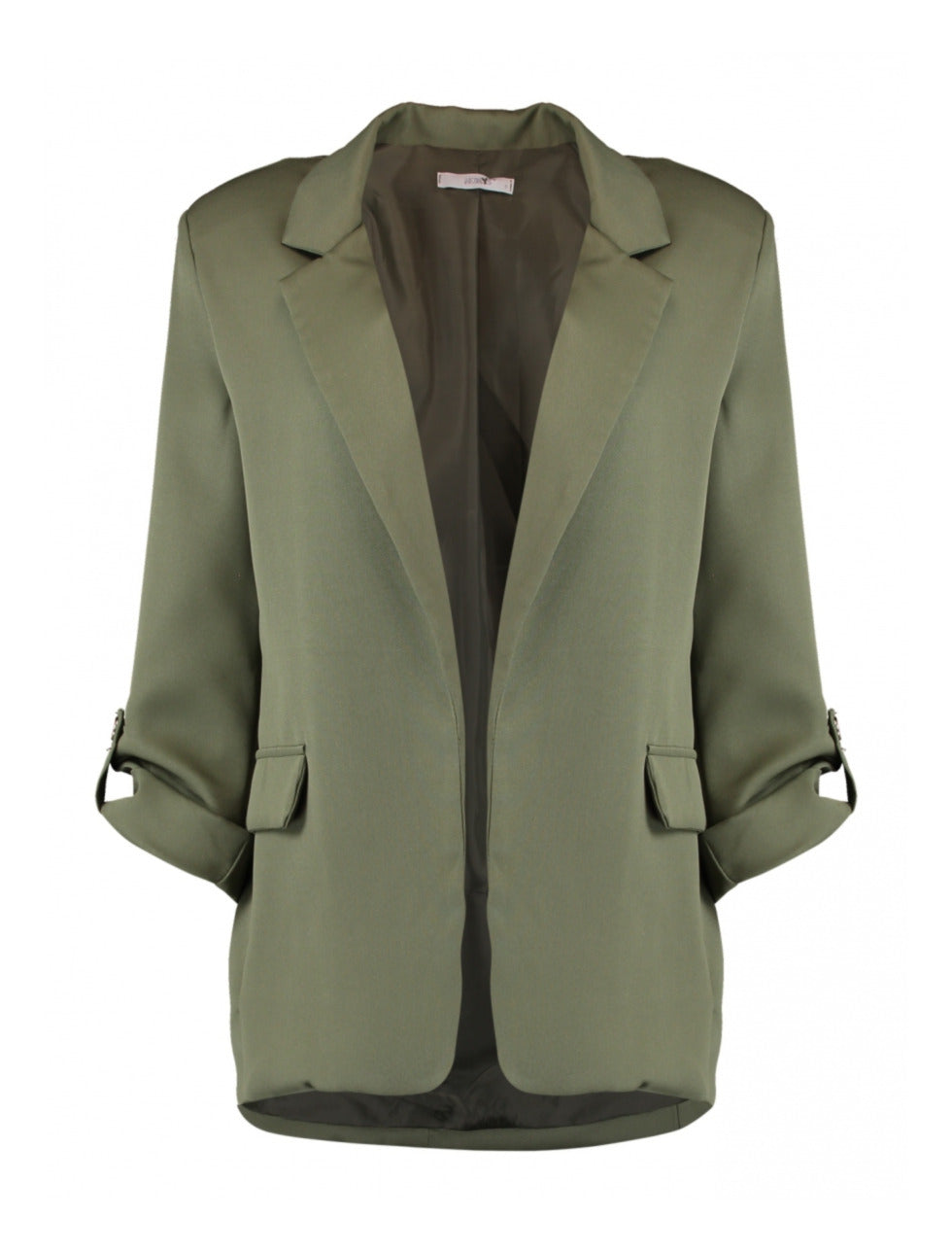 Nea Khaki 3/4 Sleeve Blazer