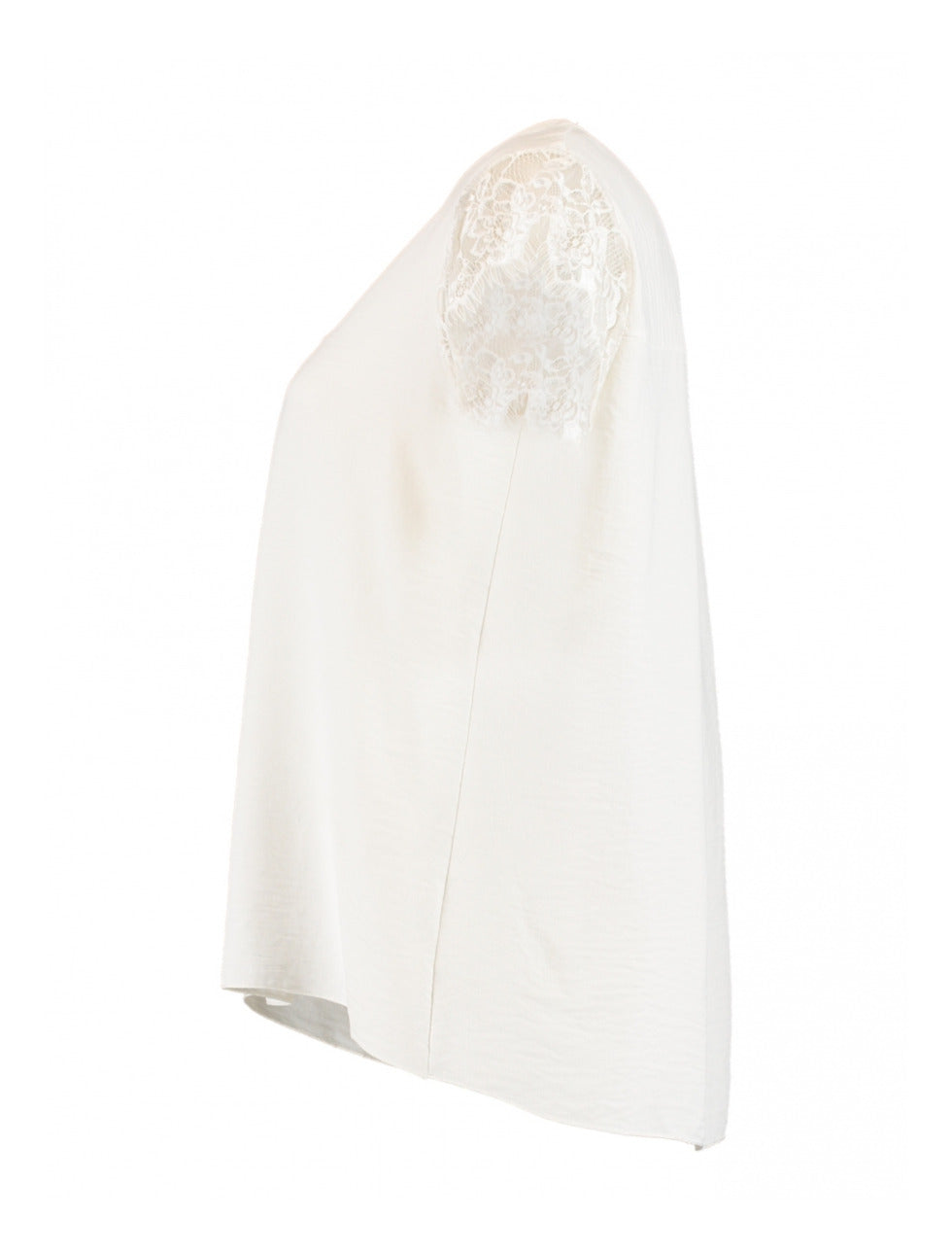 Marie White Lace Sleeve Top