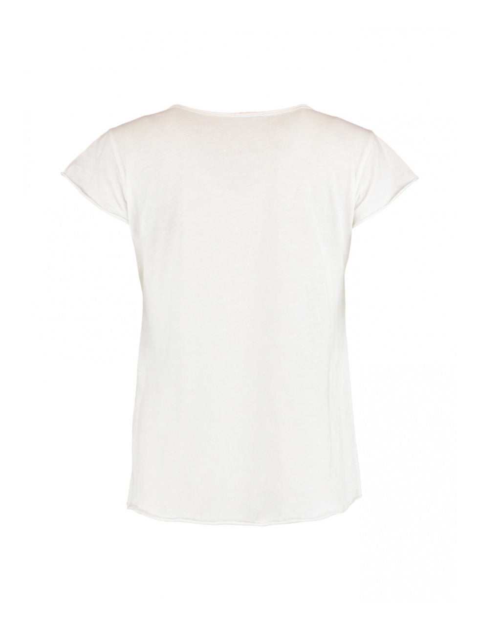 Svenja White Feather Print T-Shirt
