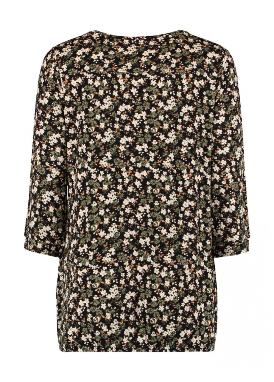 Talia Khaki Floral Blouse