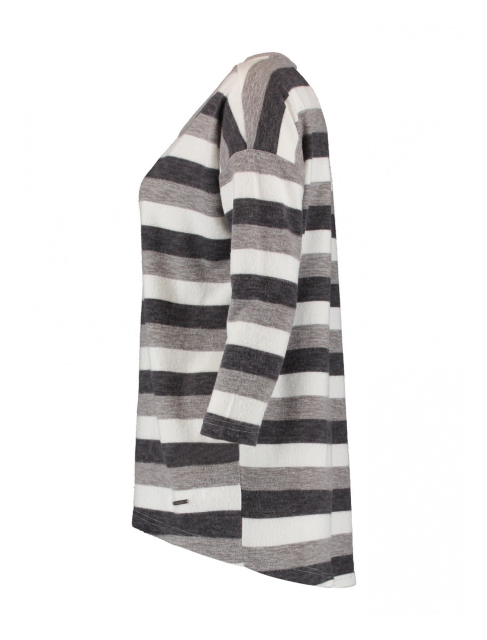 Mia Grey Stripe Knit Top