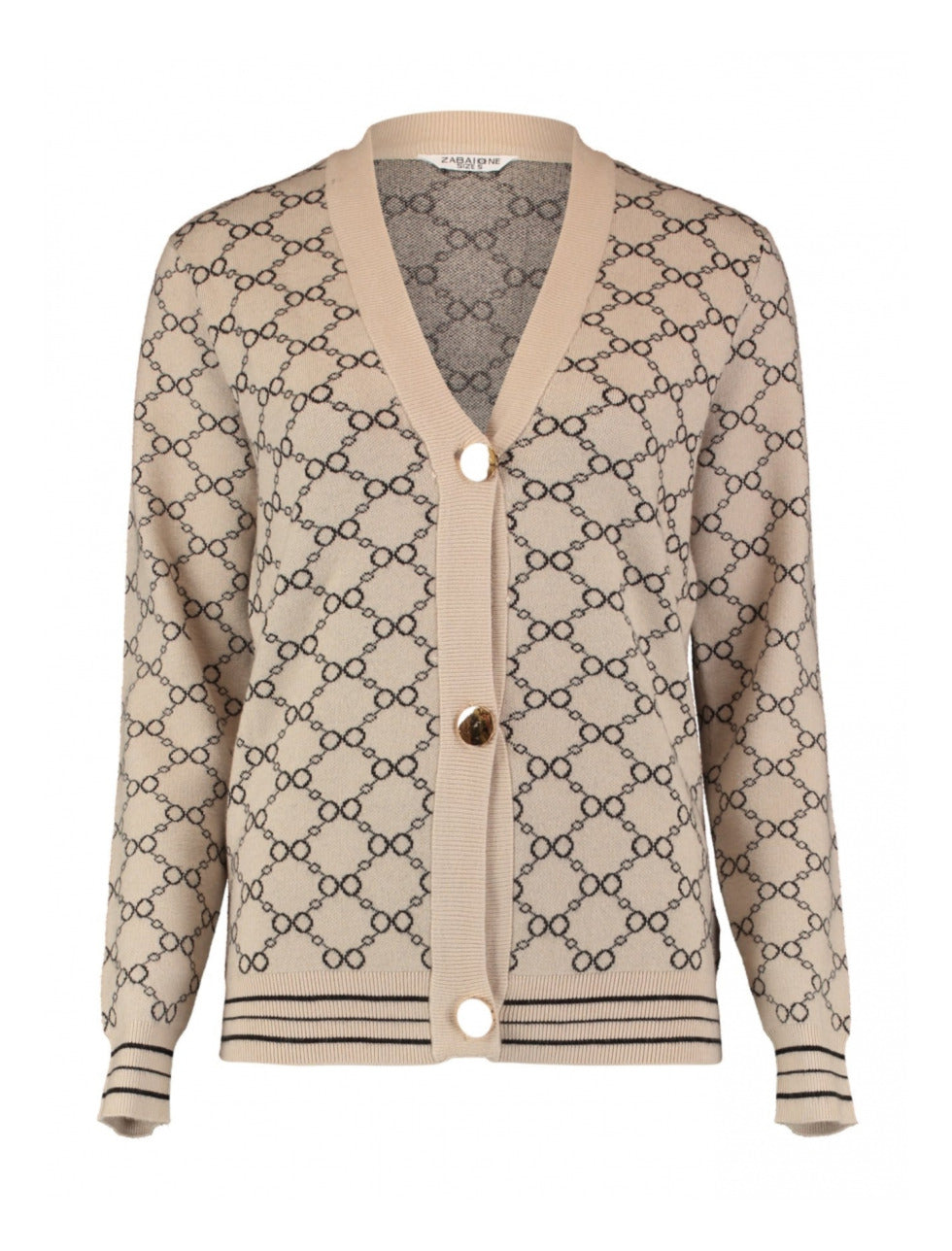 Finley Beige Patterned Cardigan