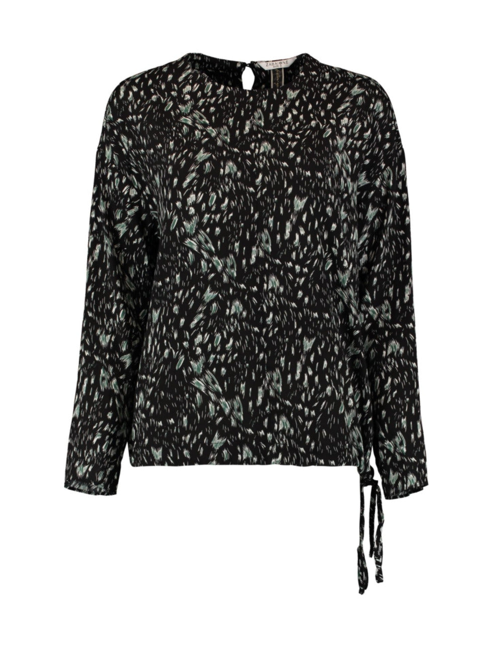 Wanja Black Patterned Blouse