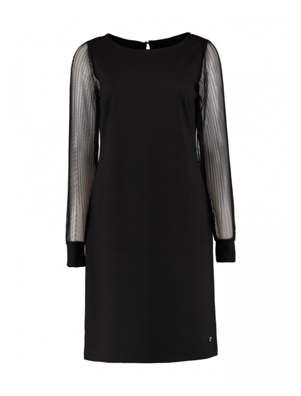 Cyndi Black Semi-Sheer Mini Dress