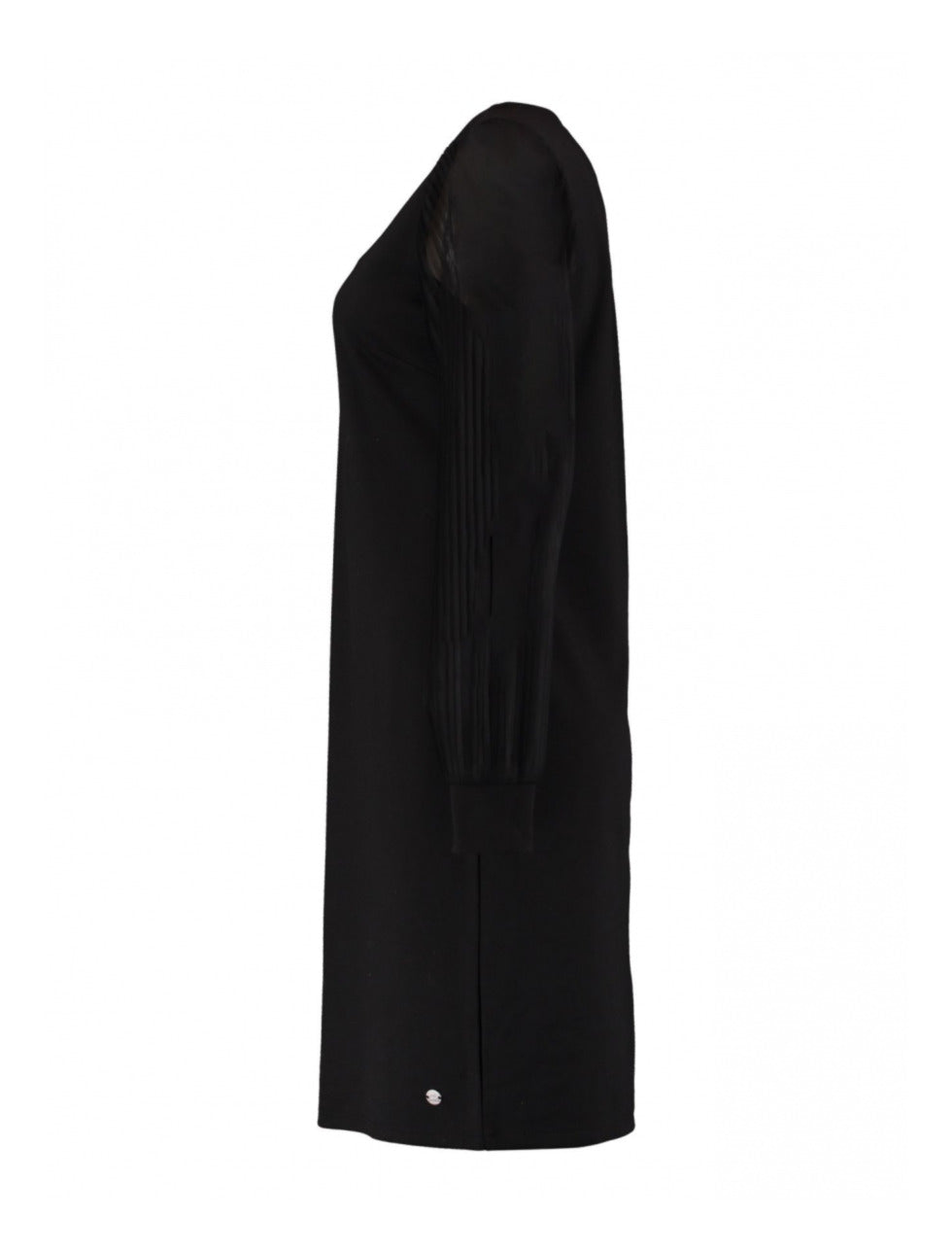 Cyndi Black Semi-Sheer Mini Dress