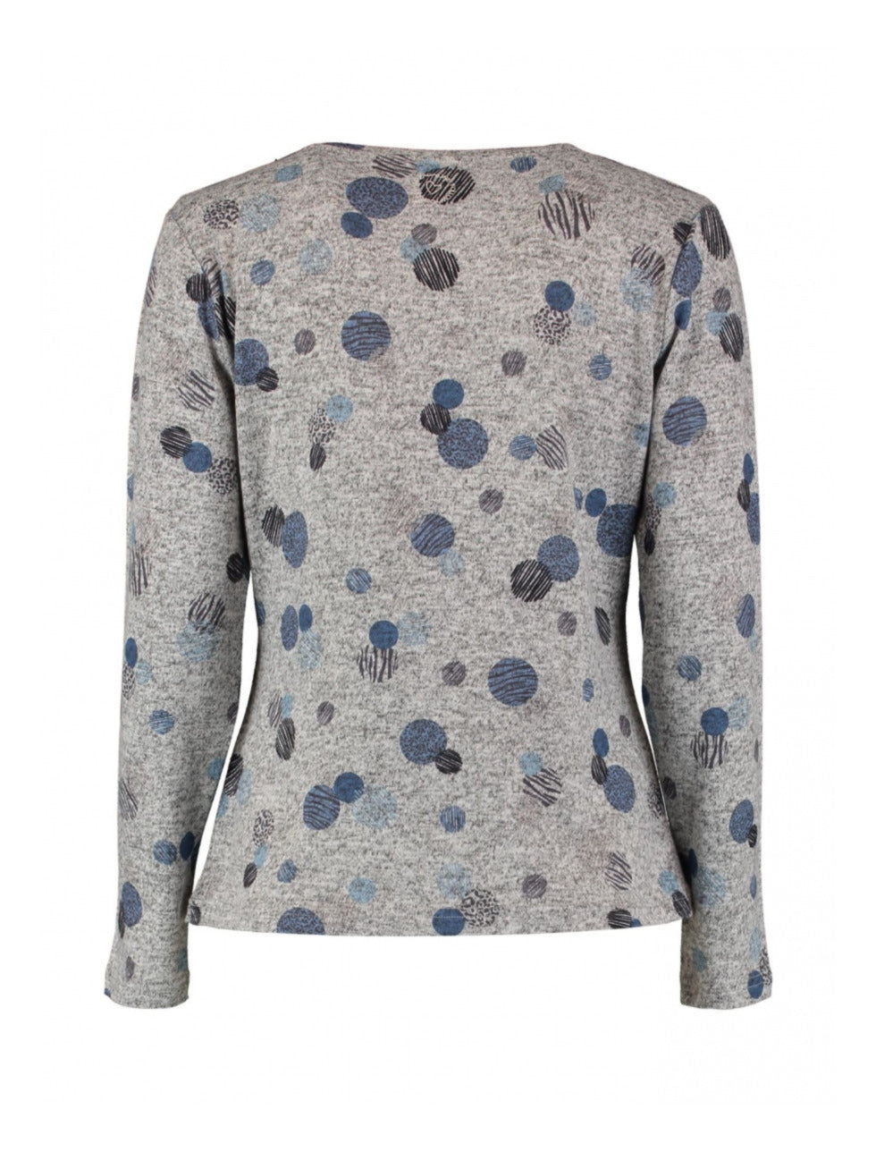 Hanny Grey Dots Print Top