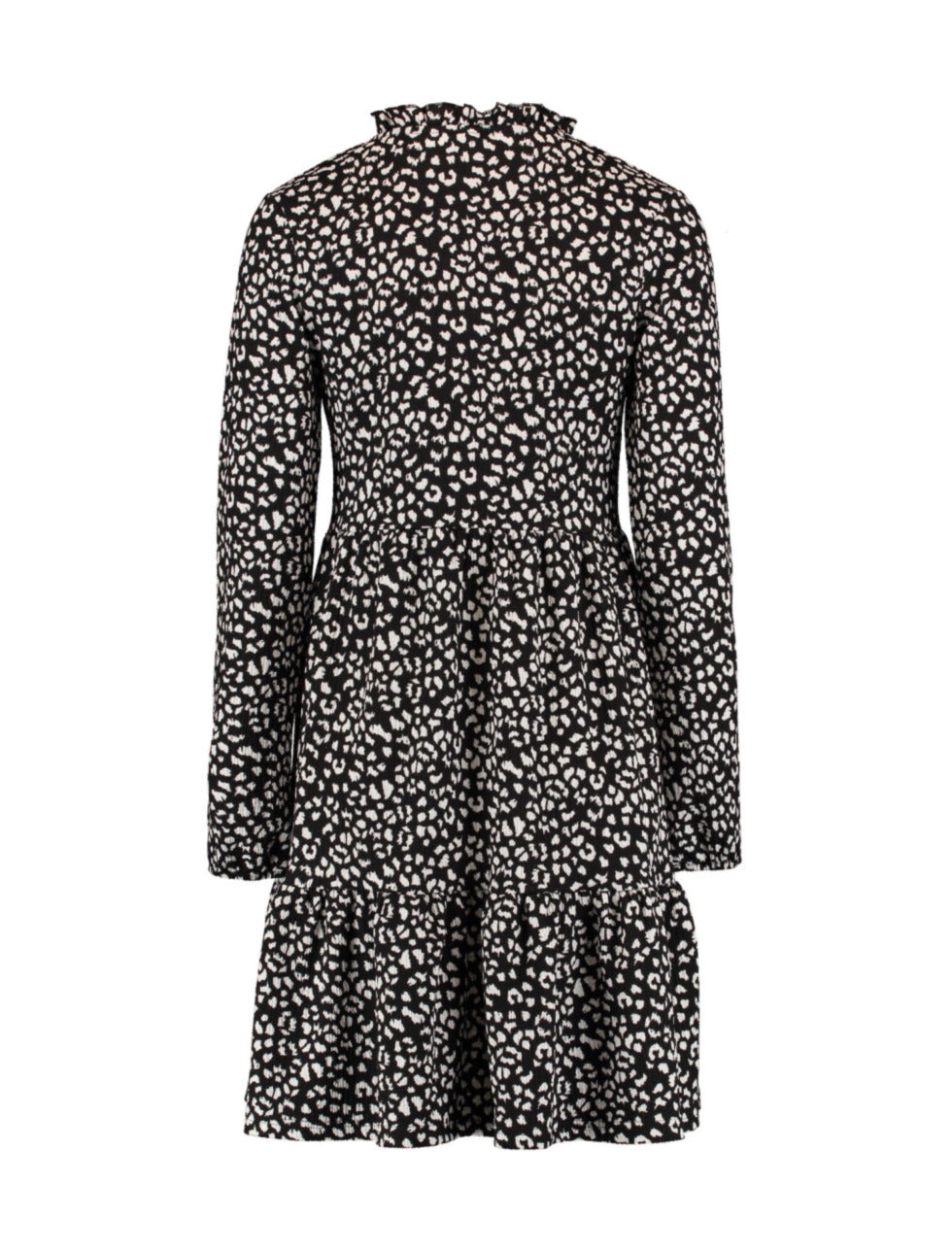 Alba Black Leopard Smock Dress