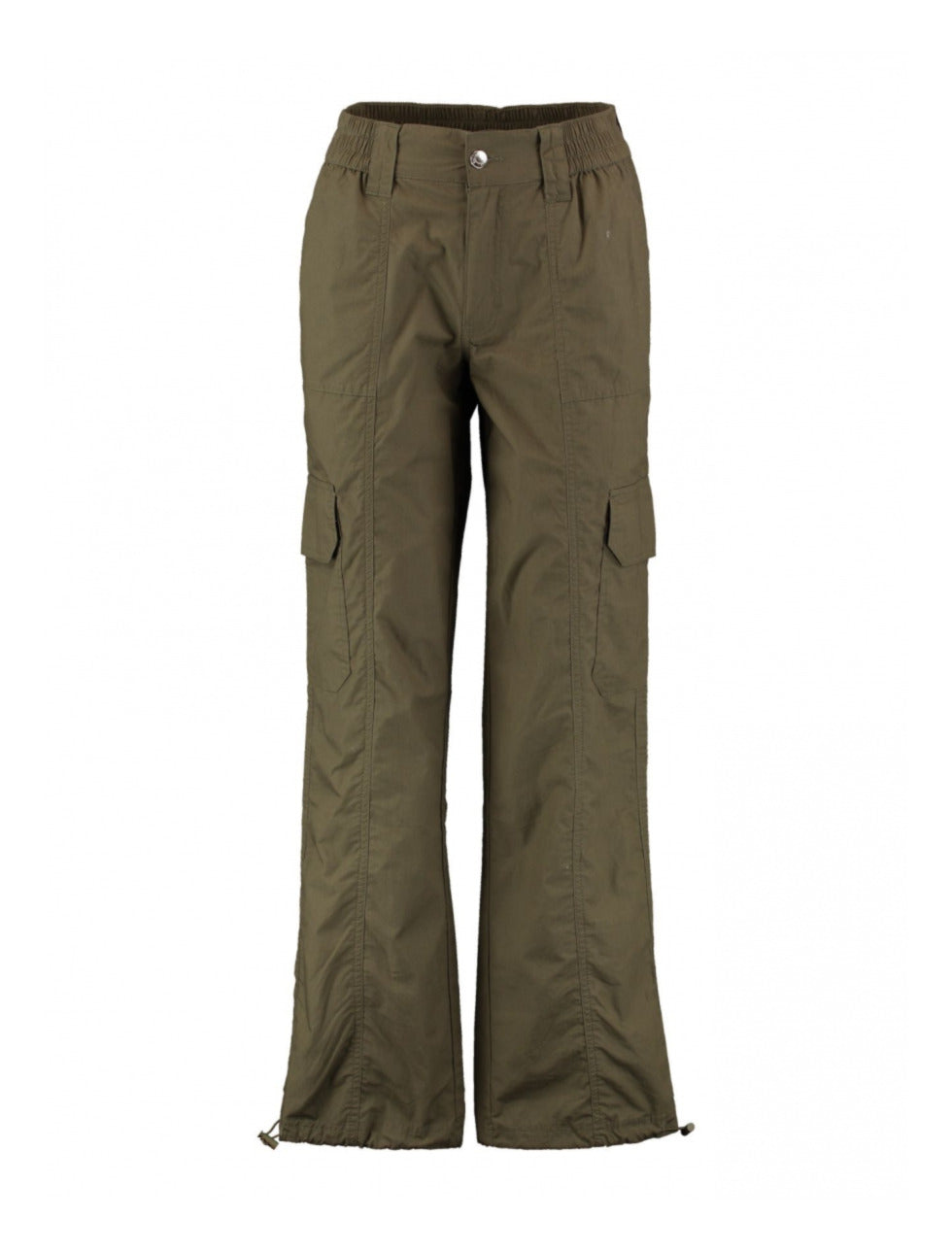 Lilly Khaki Flared Cargo Trousers