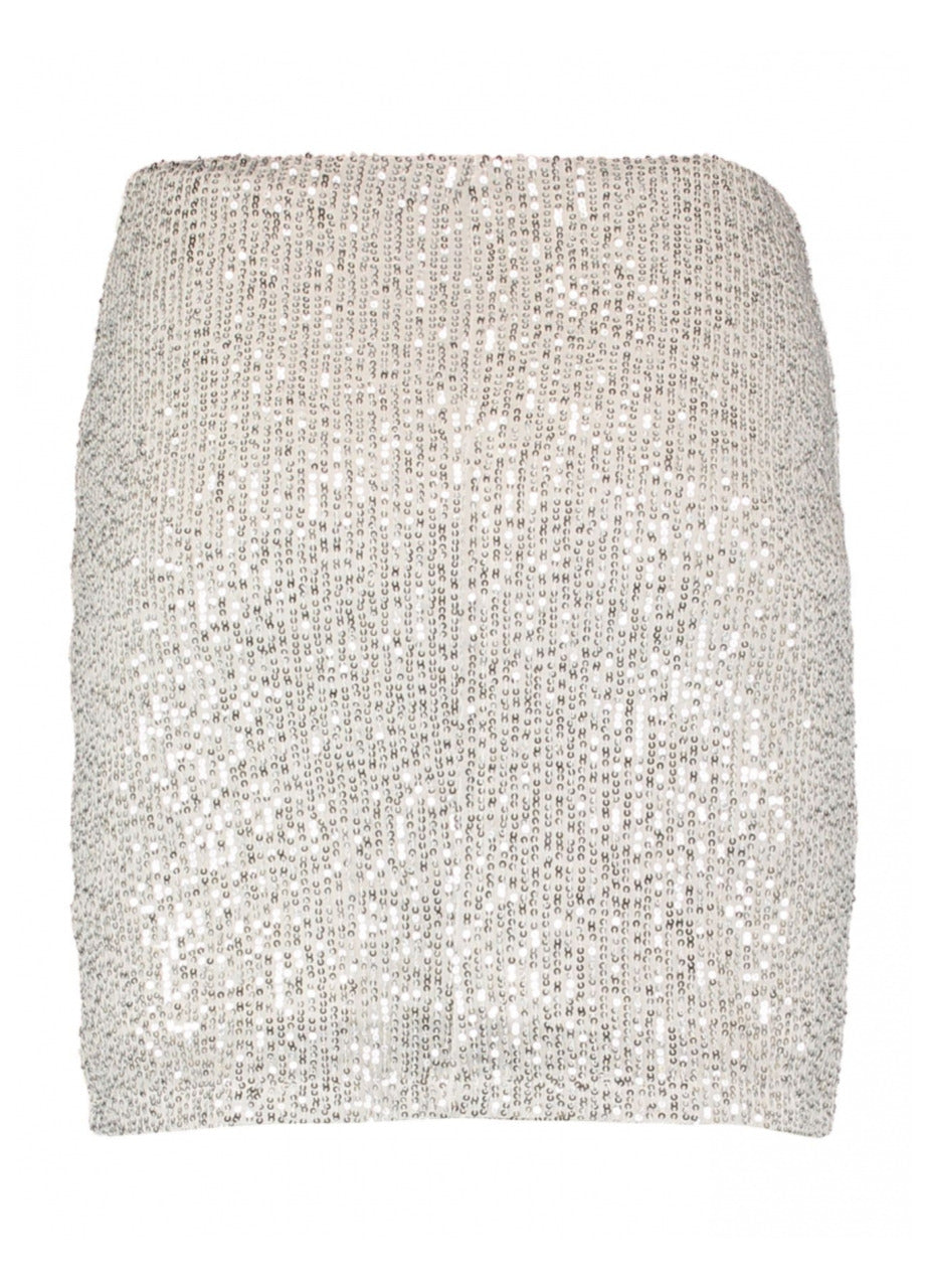 Leana Silver Sequin Mini Skirt