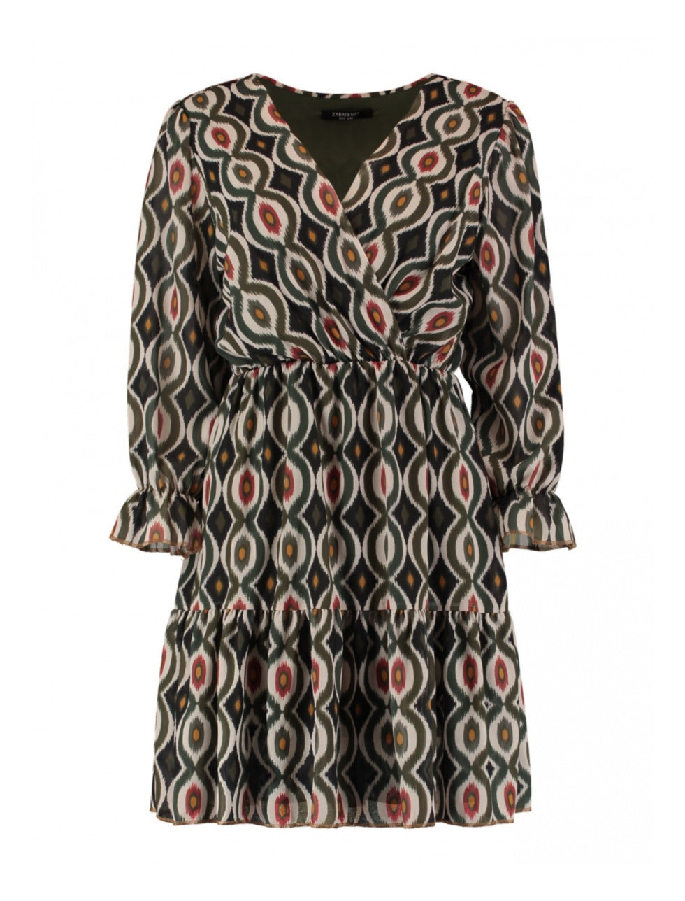 Nele Green Wrap Mini Dress