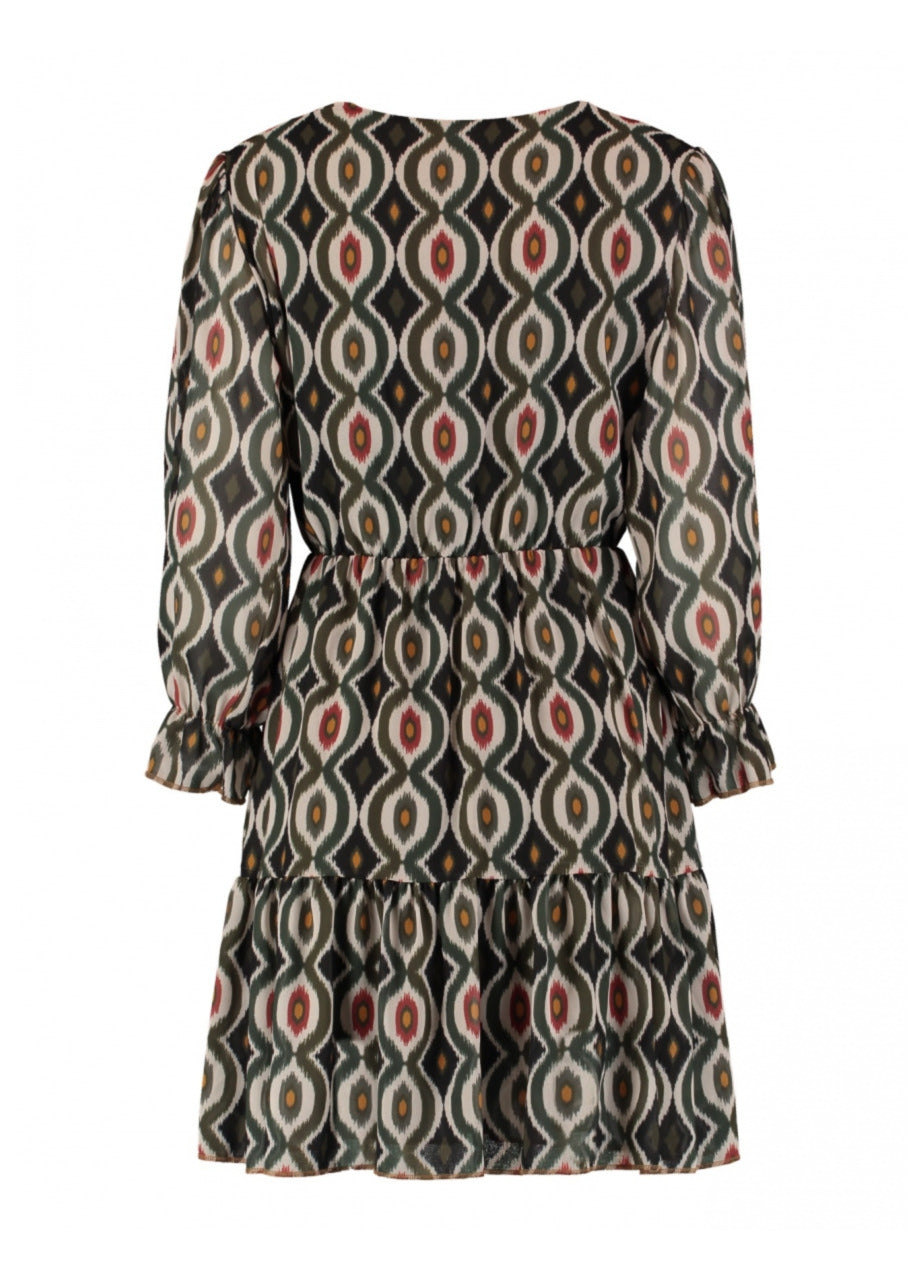 Nele Green Wrap Mini Dress