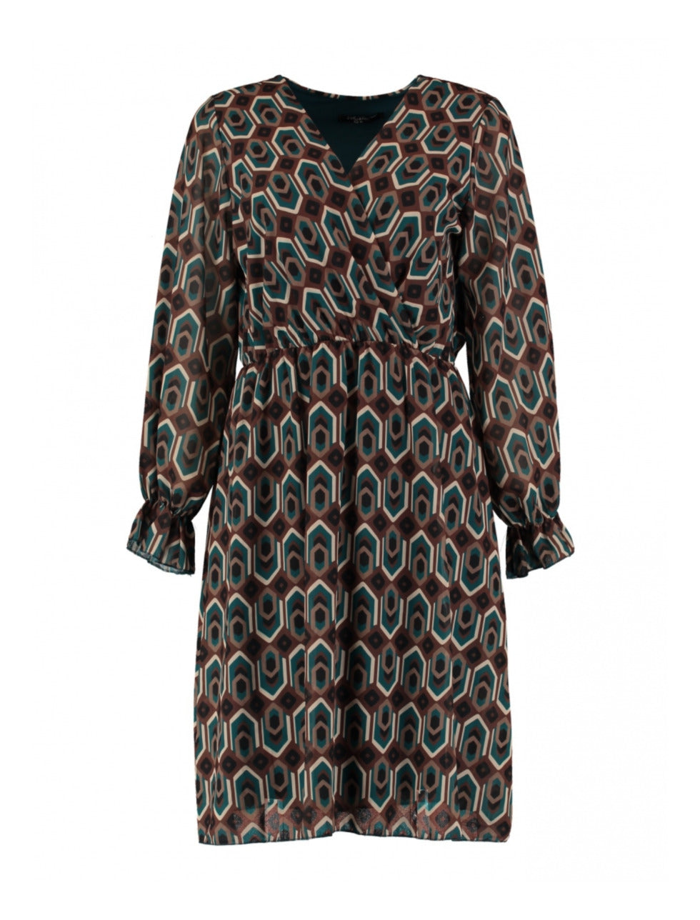 Finja Brown Wrap Mini Dress
