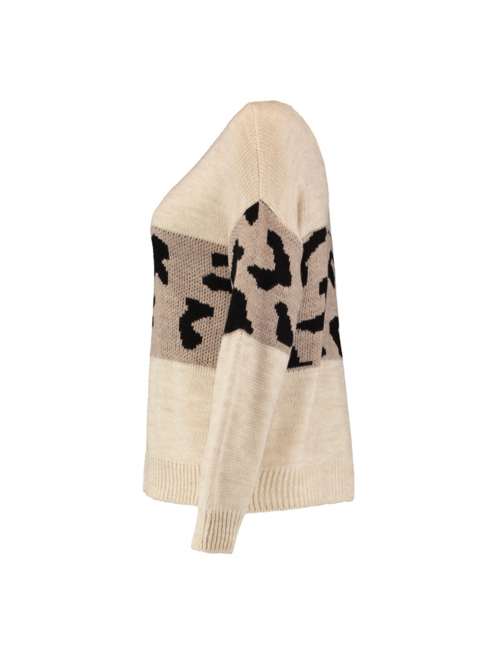 Sia Beige Leo Panel Sweater