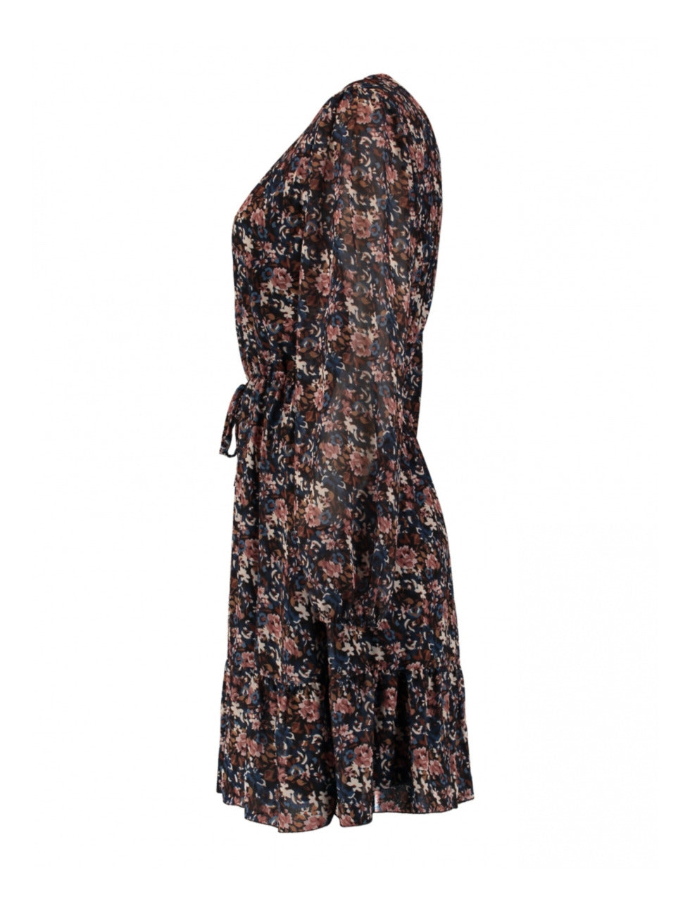 Zena Black Floral Print Mini Dress
