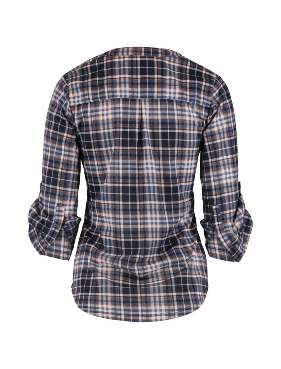 Dinara Navy Check Popover Shirt