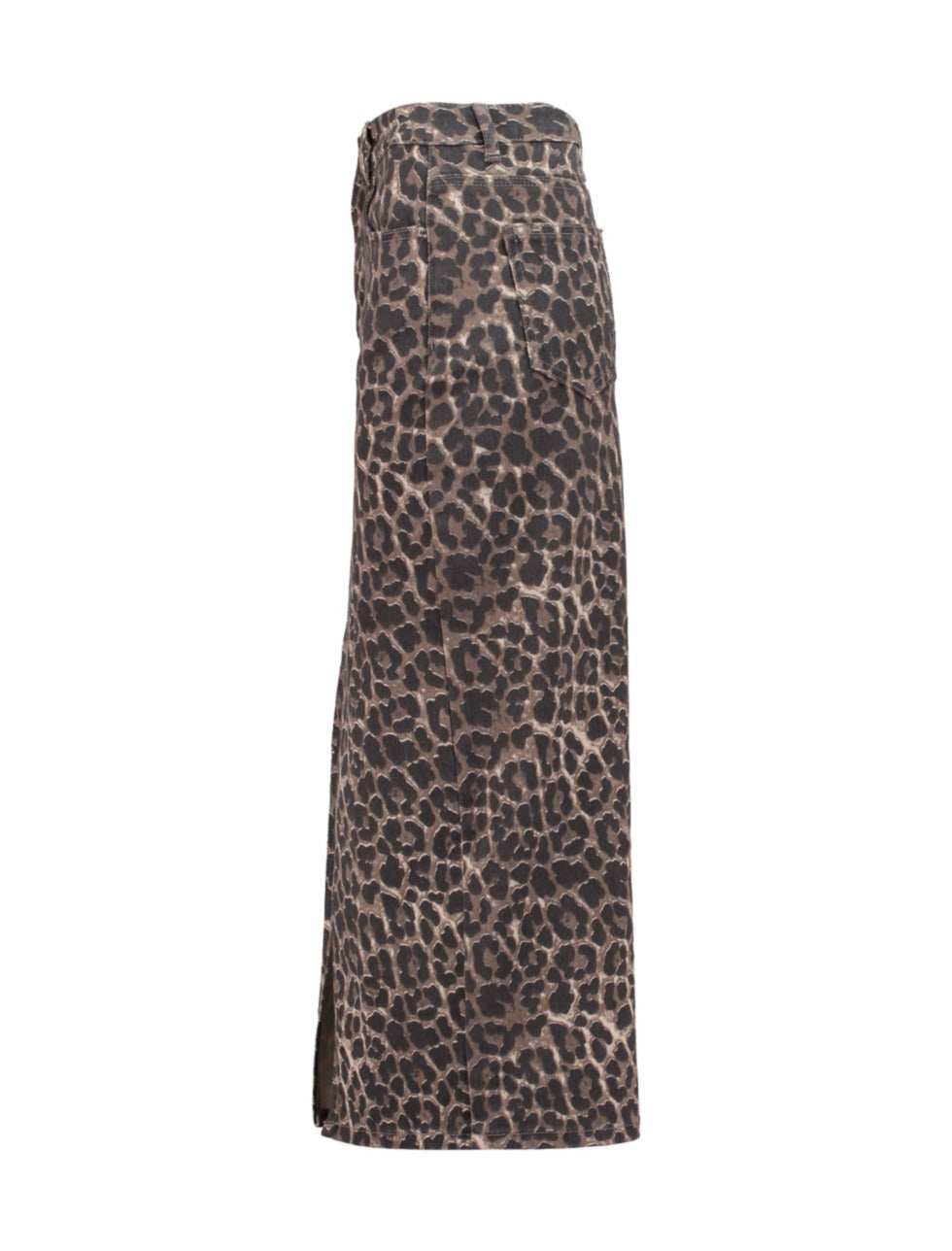 Palina Leopard Print Denim Skirt