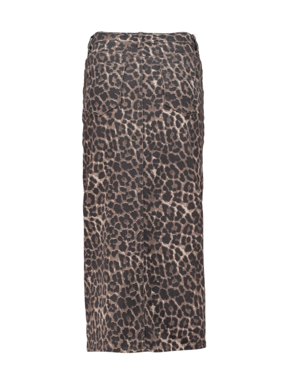 Palina Leopard Print Denim Skirt