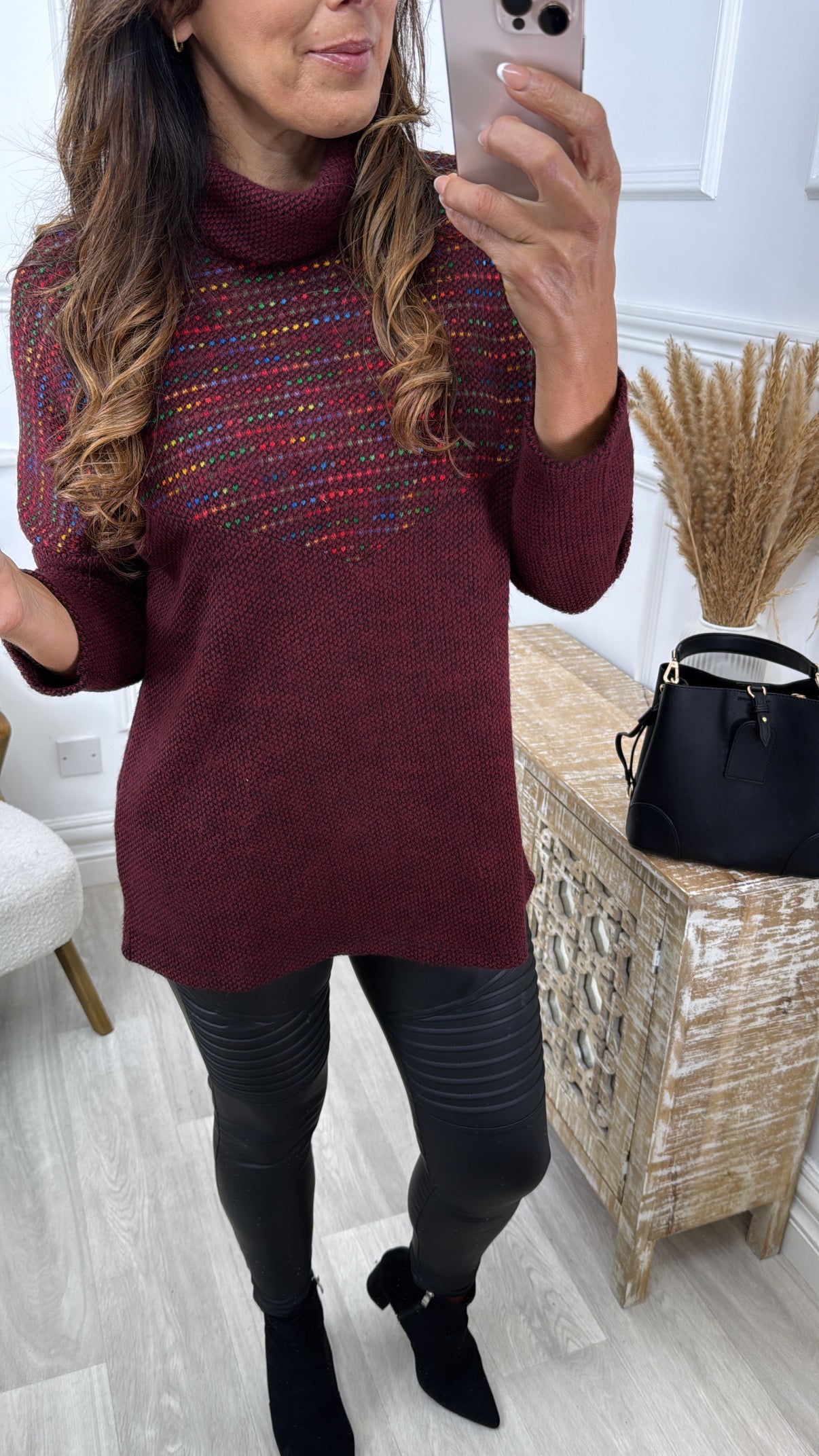 Orla Wine Turtleneck Tunic