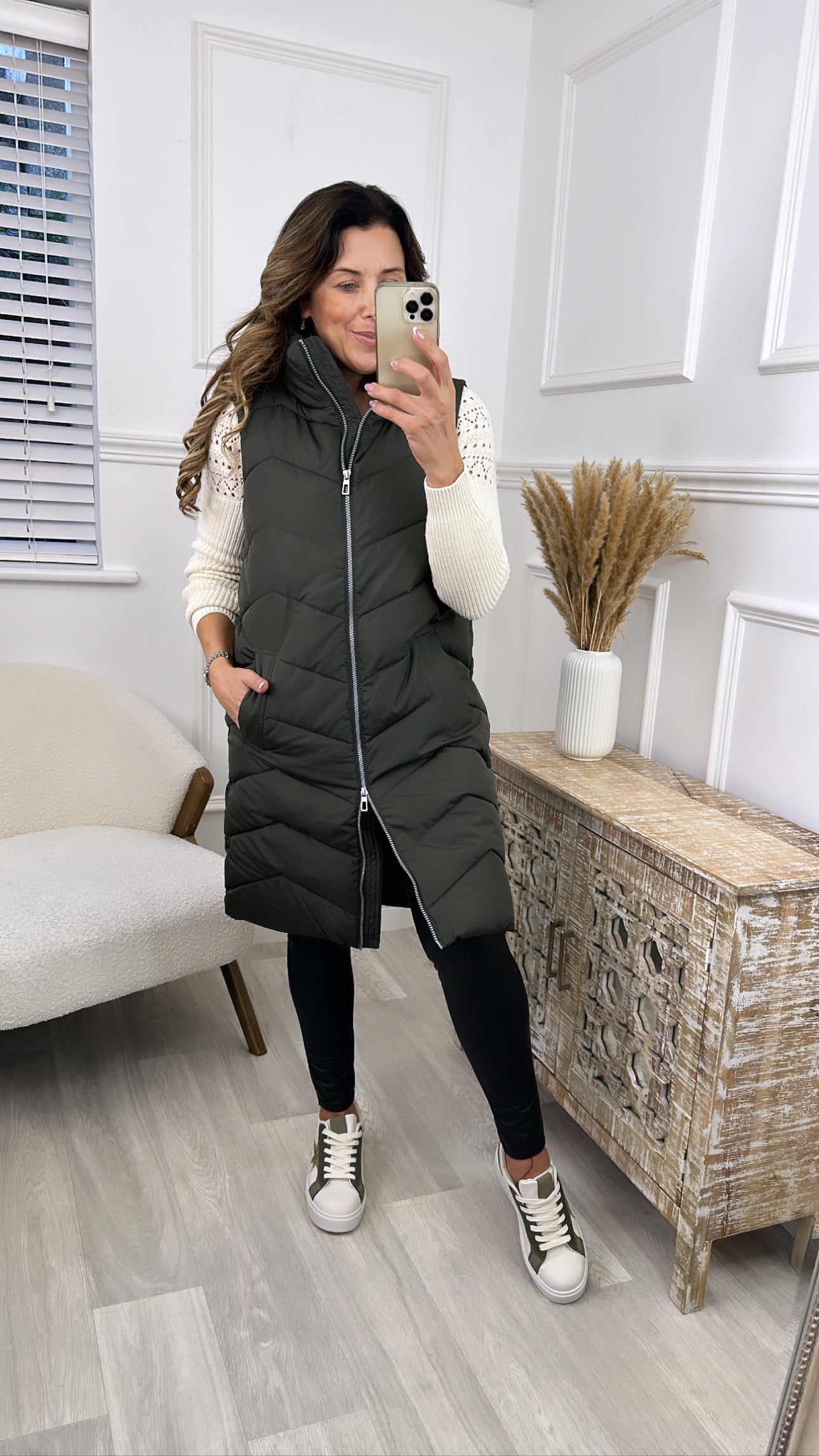 Liga Peat Funnel Neck Gilet