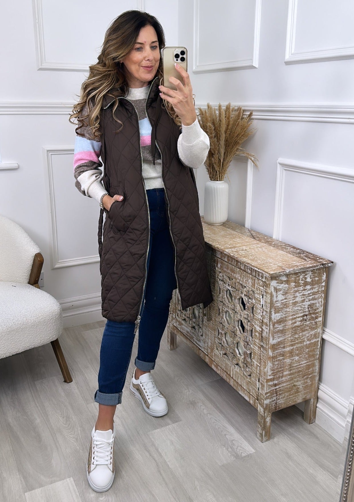 Ellen Brown Diamond Quilted Gilet