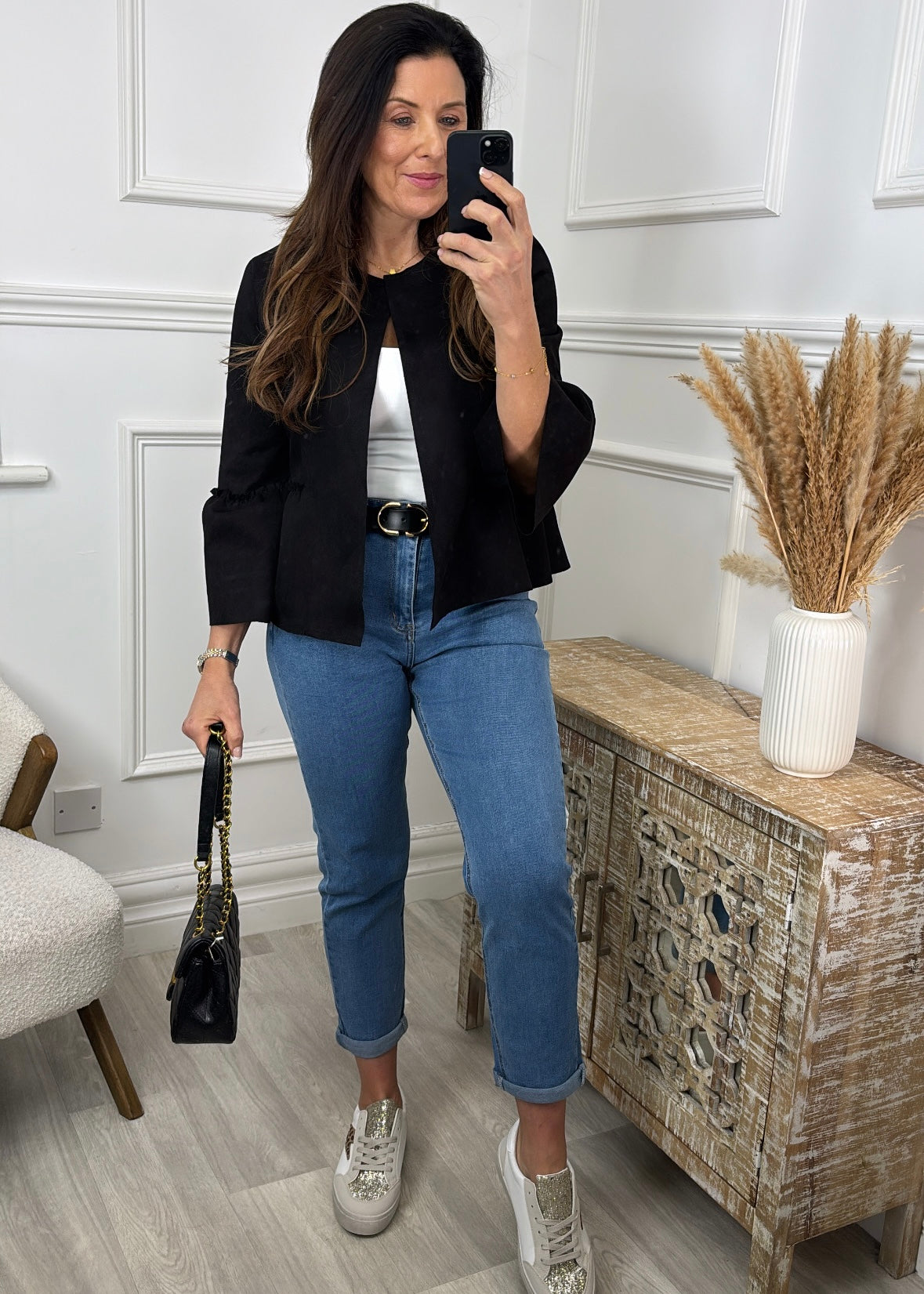 Phoenix Black Flute Sleeve Bolero