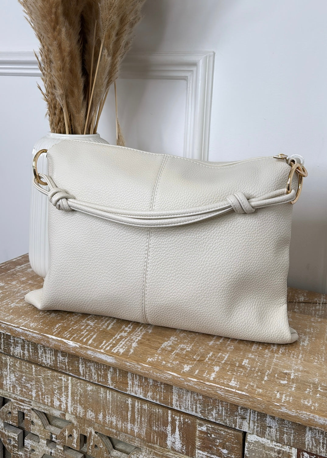 Brianna White Envelope Bag