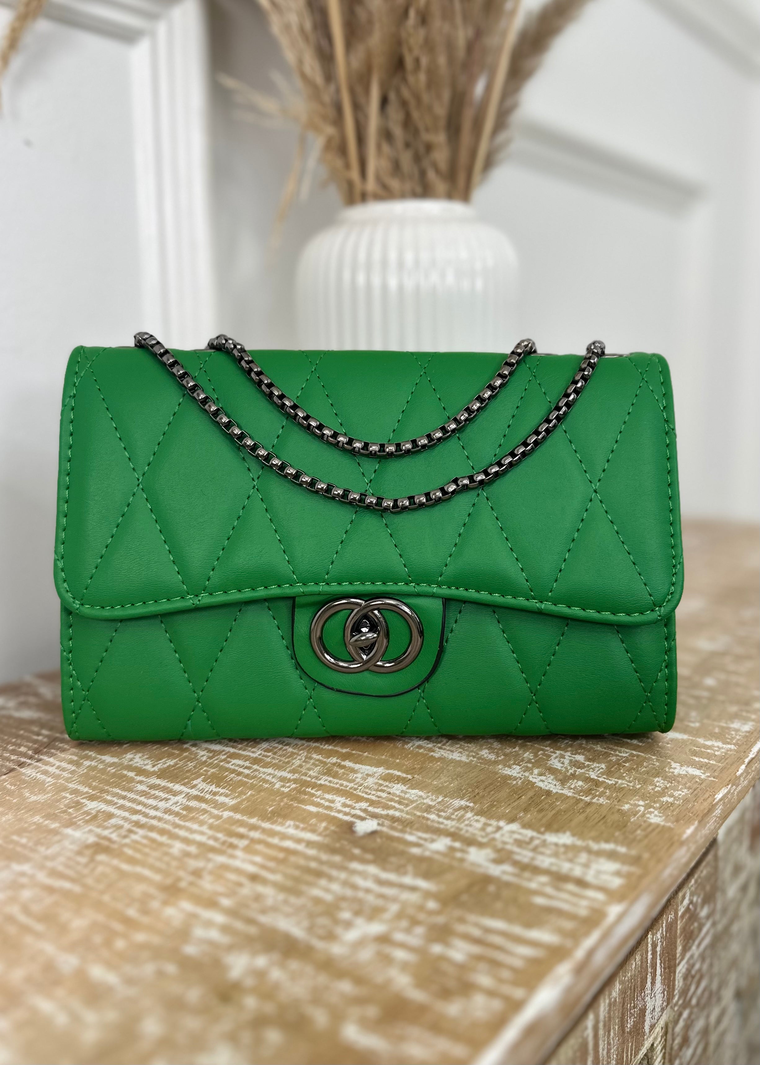 Elsa Green Quilted Bag