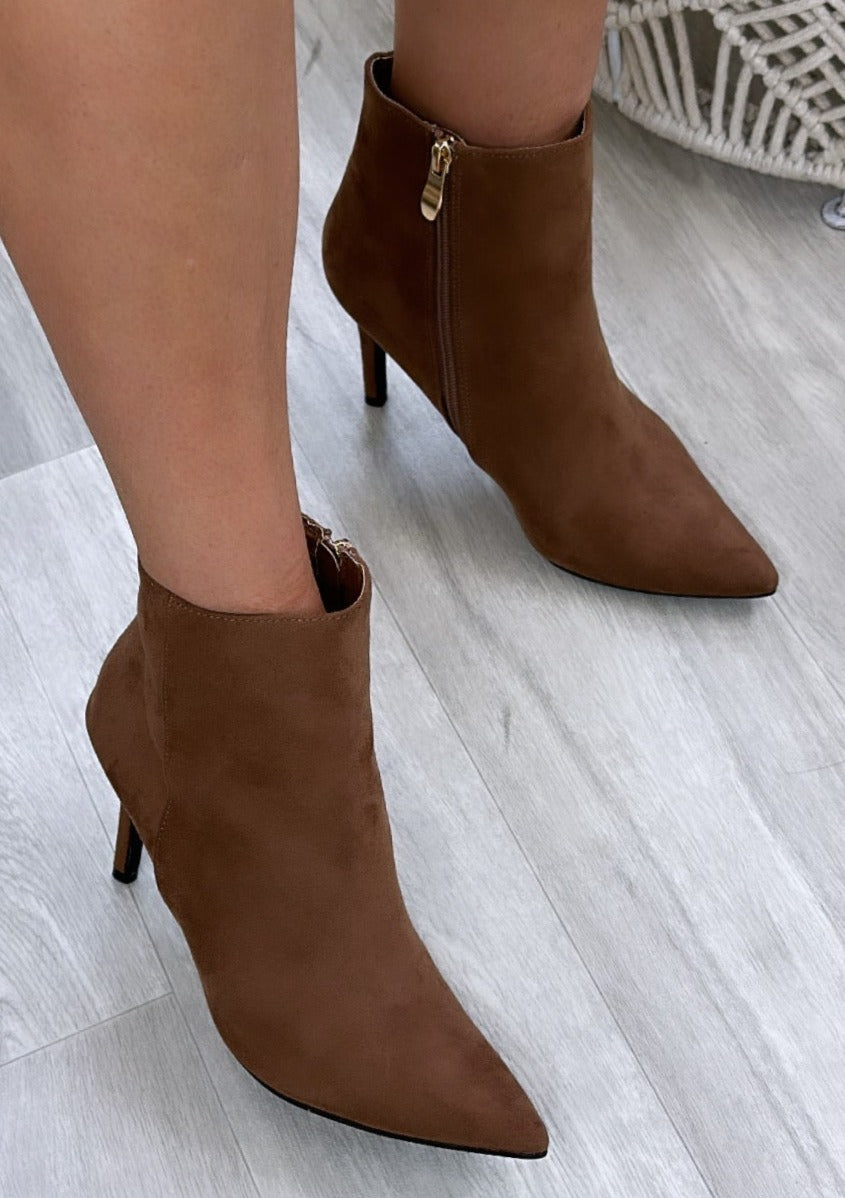 Robin Brown Stiletto Ankle Boots
