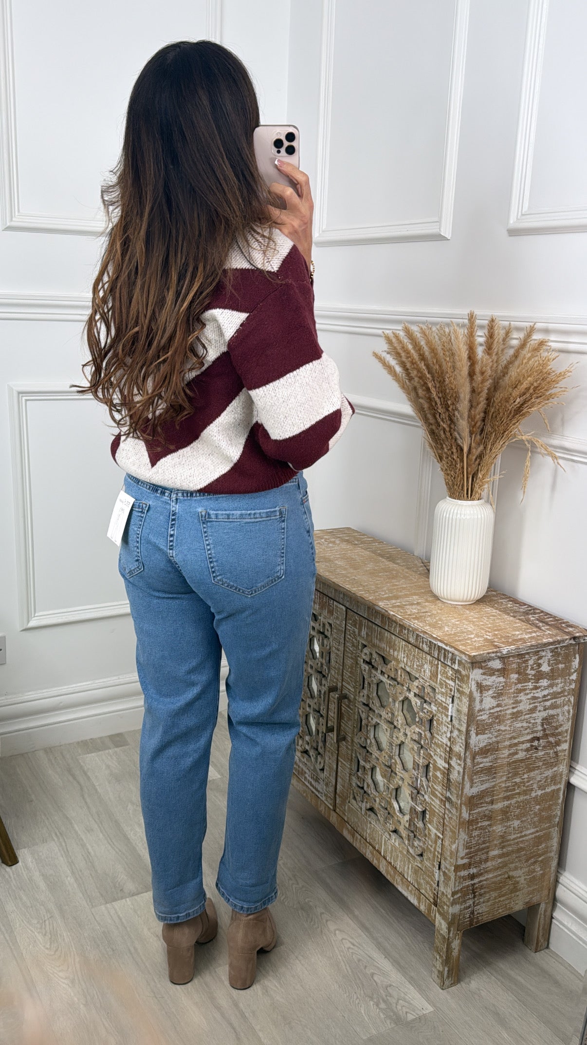 Eliza Blue High Waist Mom Jeans