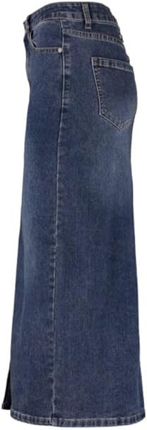 Della Blue Denim Midi Skirt