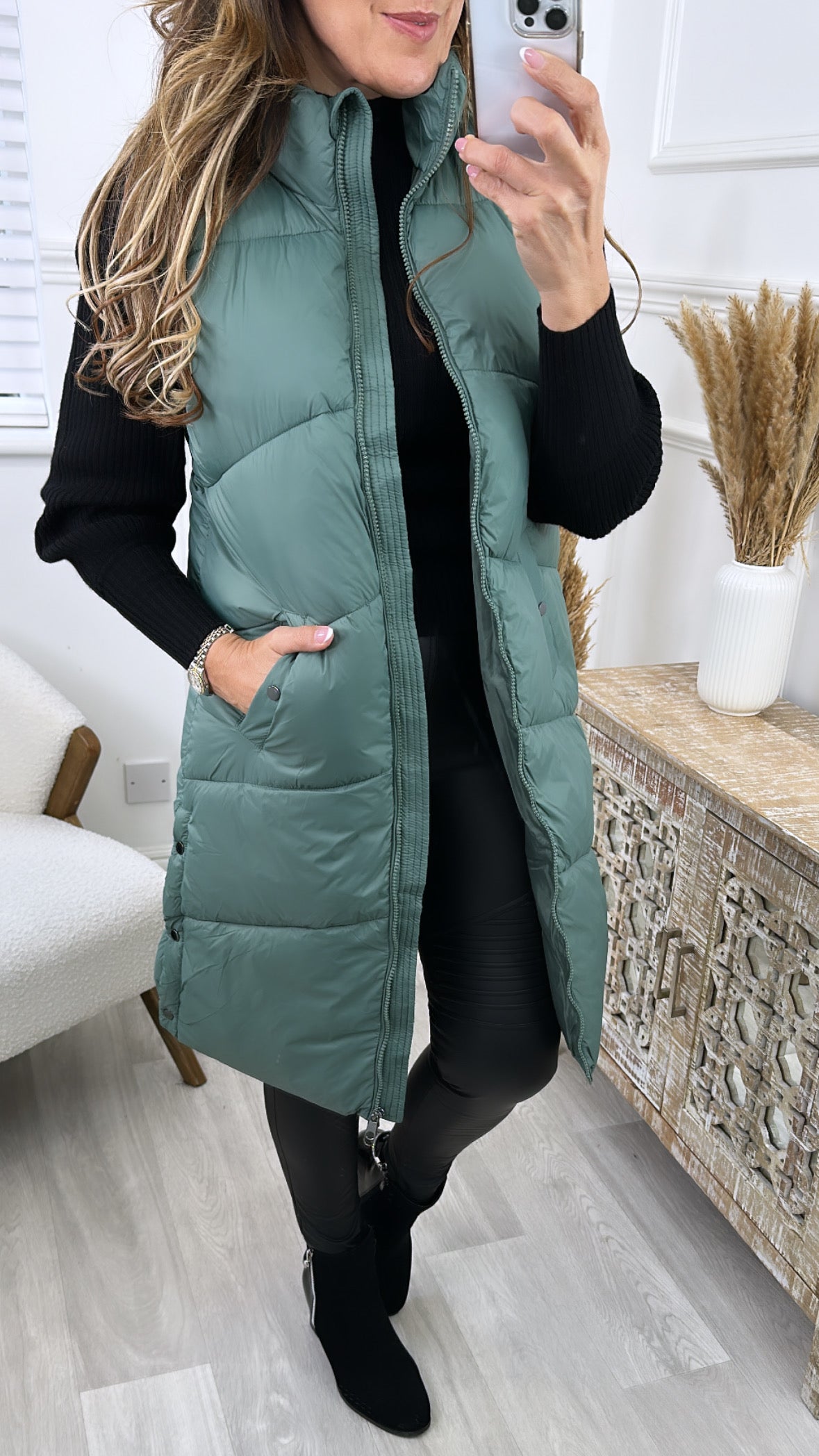 Uppsala Dark Green Padded Gilet