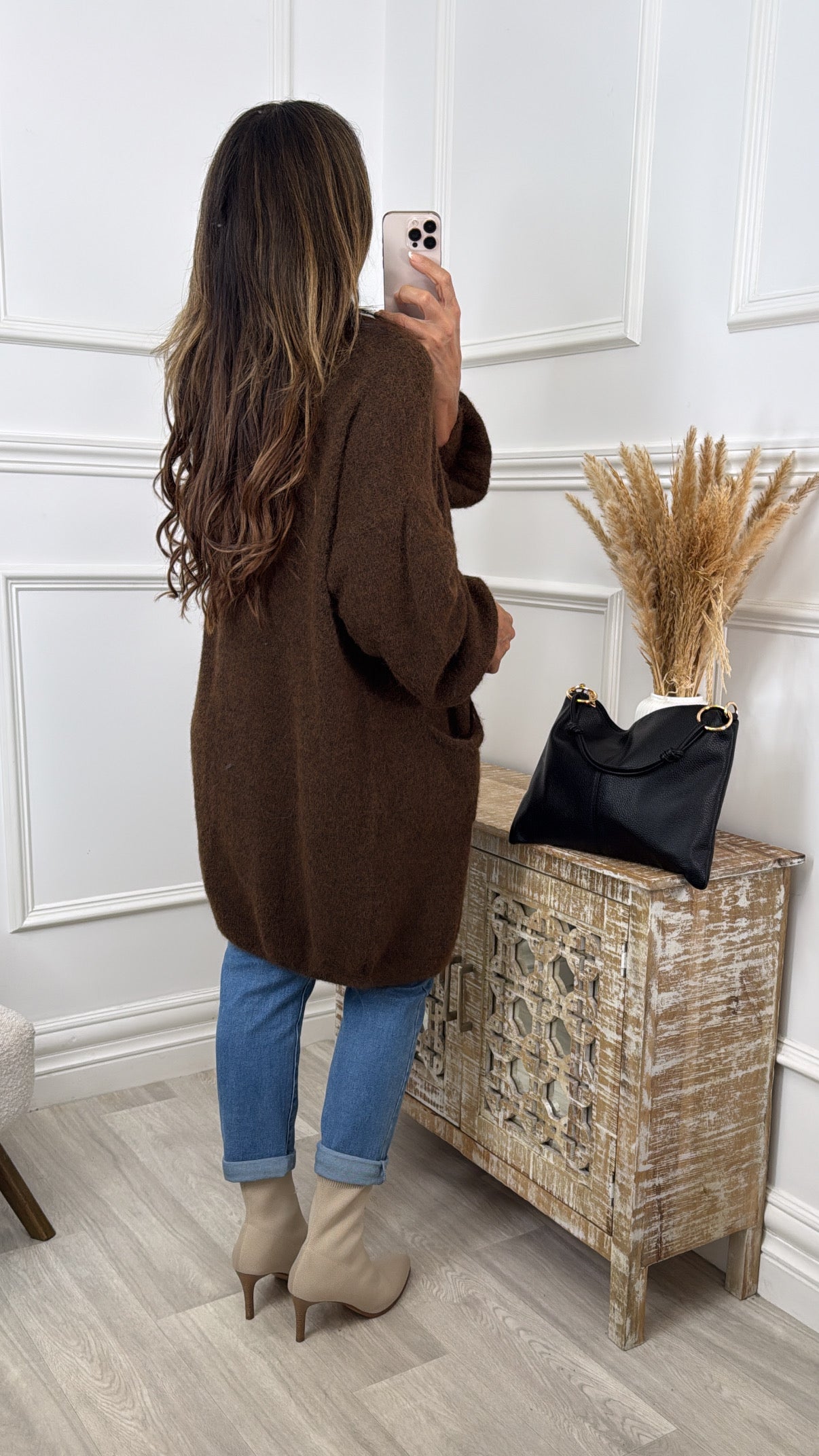 Payton Brown Pocket Cardigan
