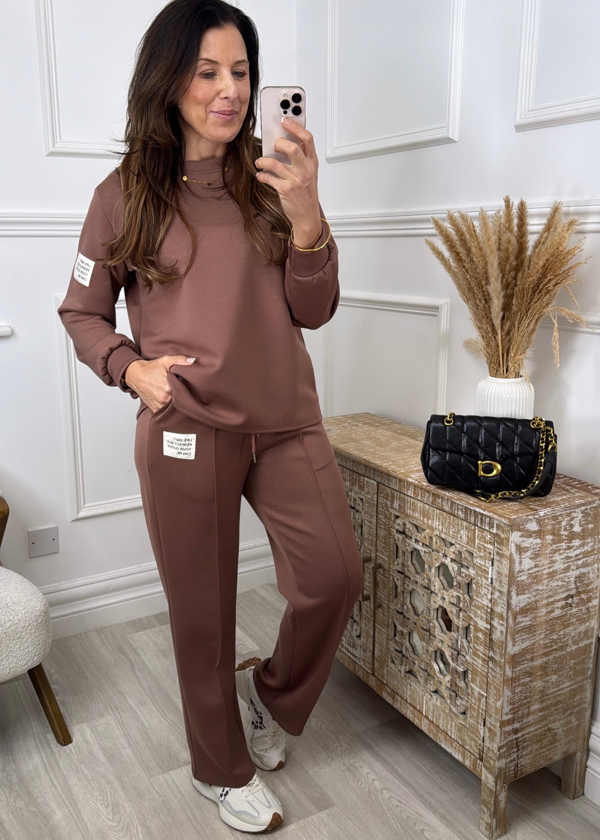 Gail Coffee Seam Detail Set