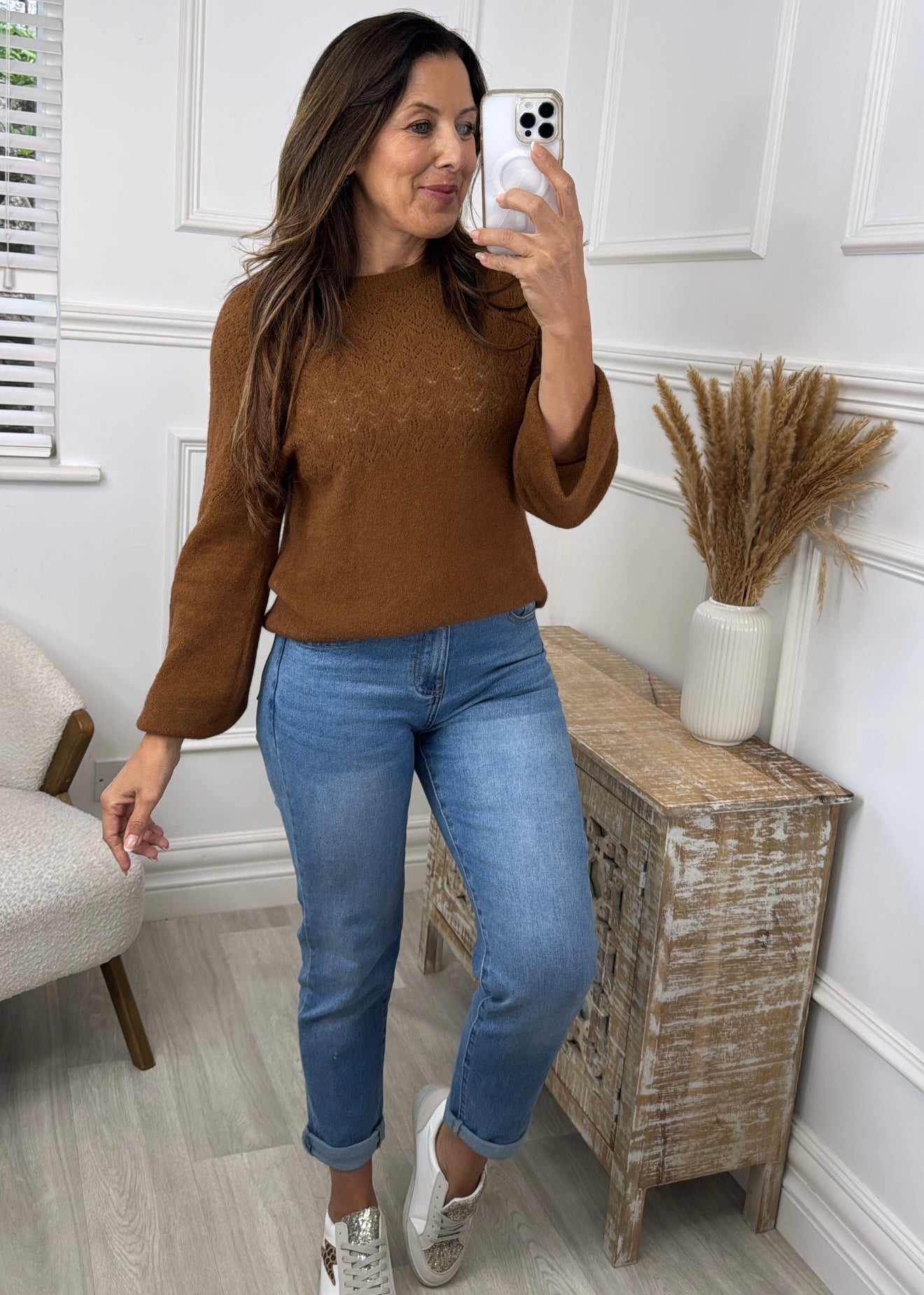 Lainey Brown Long Sleeved Jumper