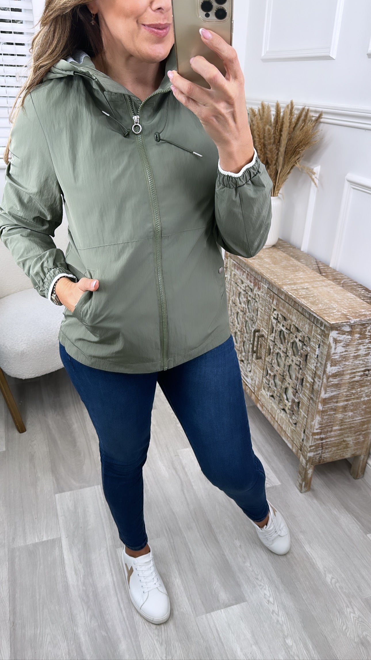 Tayla Khaki Rain Jacket