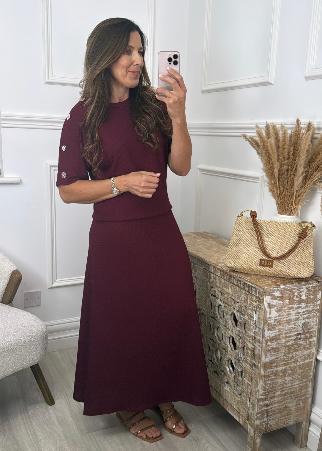 🖤 Pre Order 🖤 Lola Wine 2 Piece Skirt Set