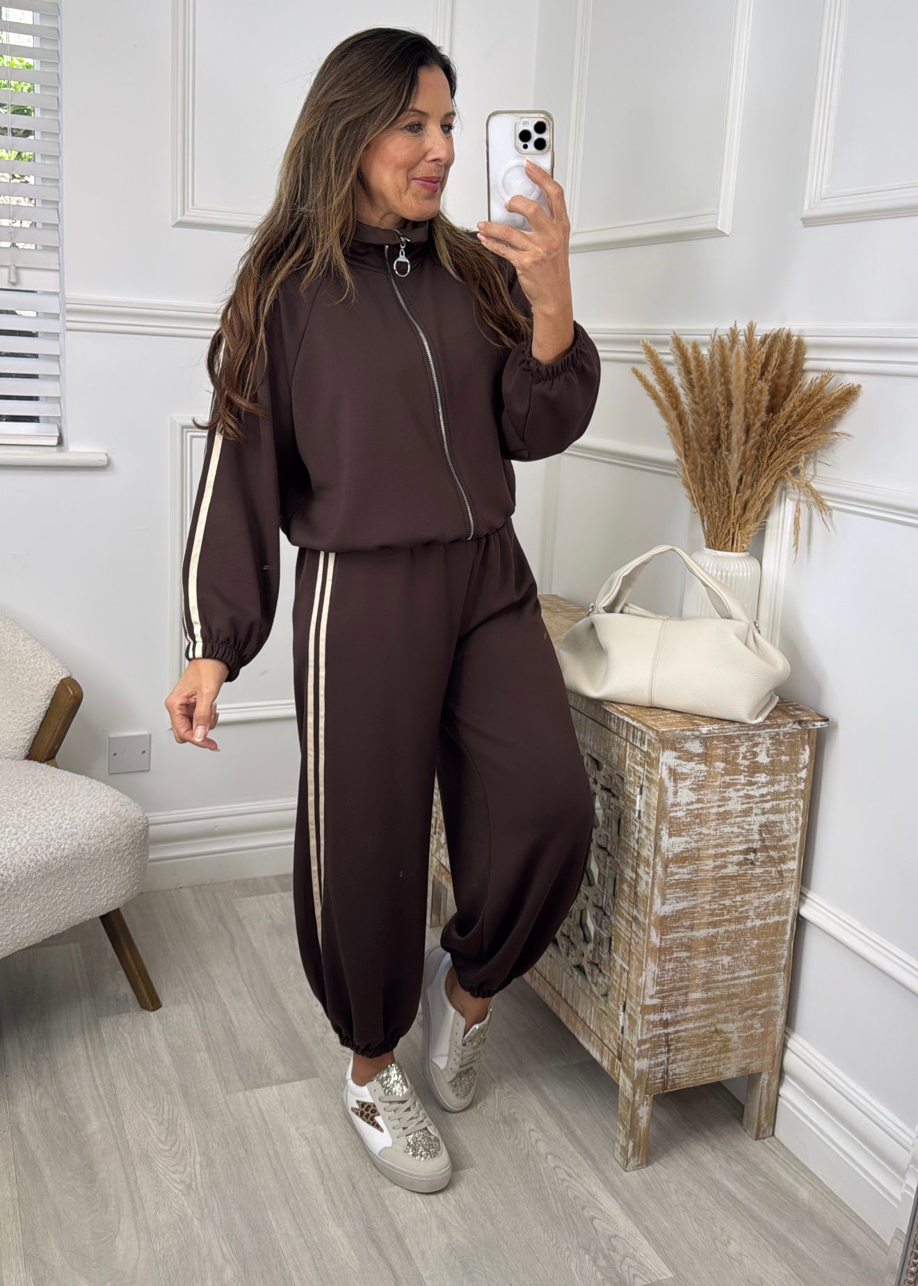 Desree Brown Two Piece Tracksuit