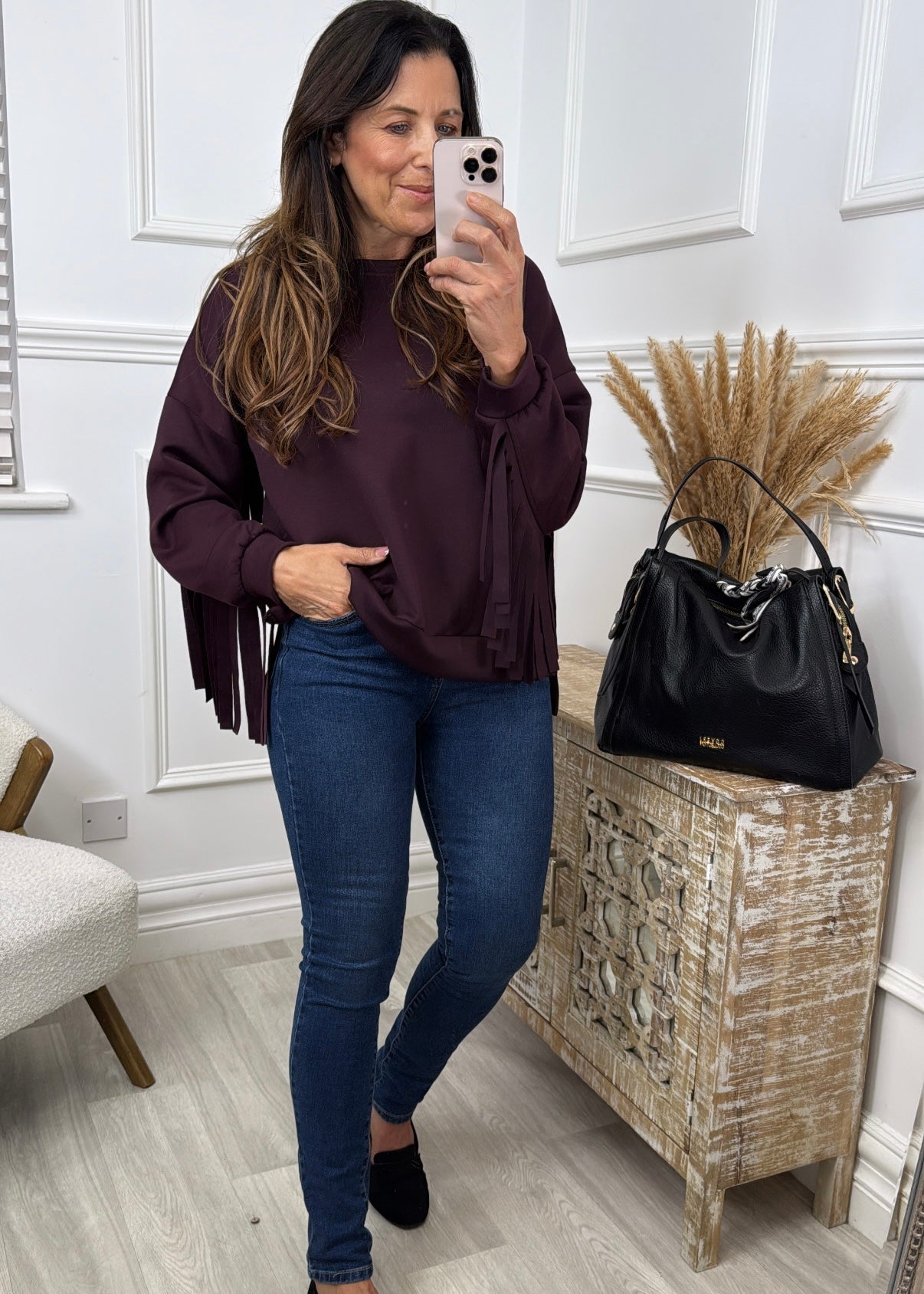 Nicky Wine Fringe Sweatshirt