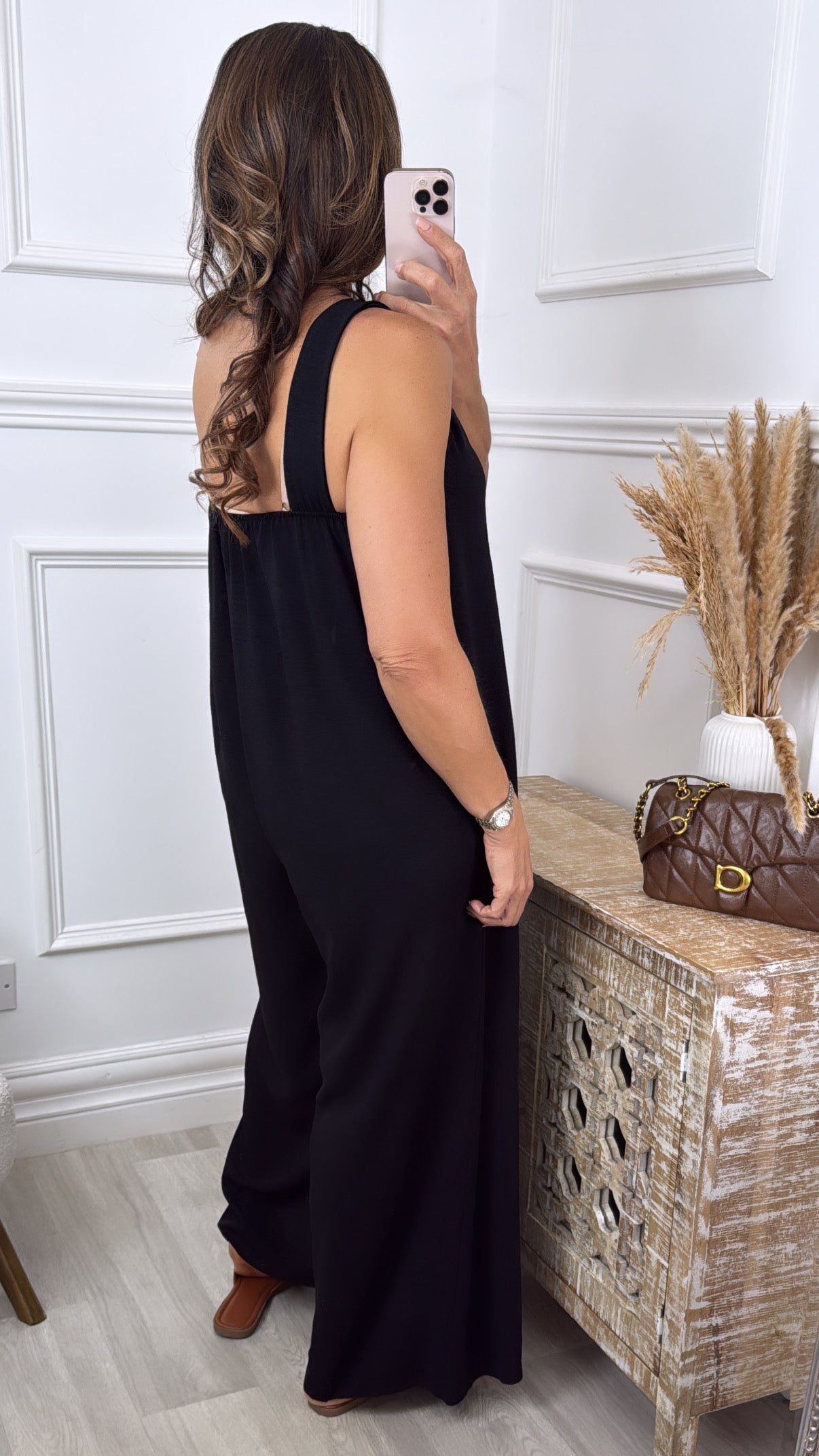 🖤Pre Order 🖤Gina Black Gold Shoulder Jumpsuit