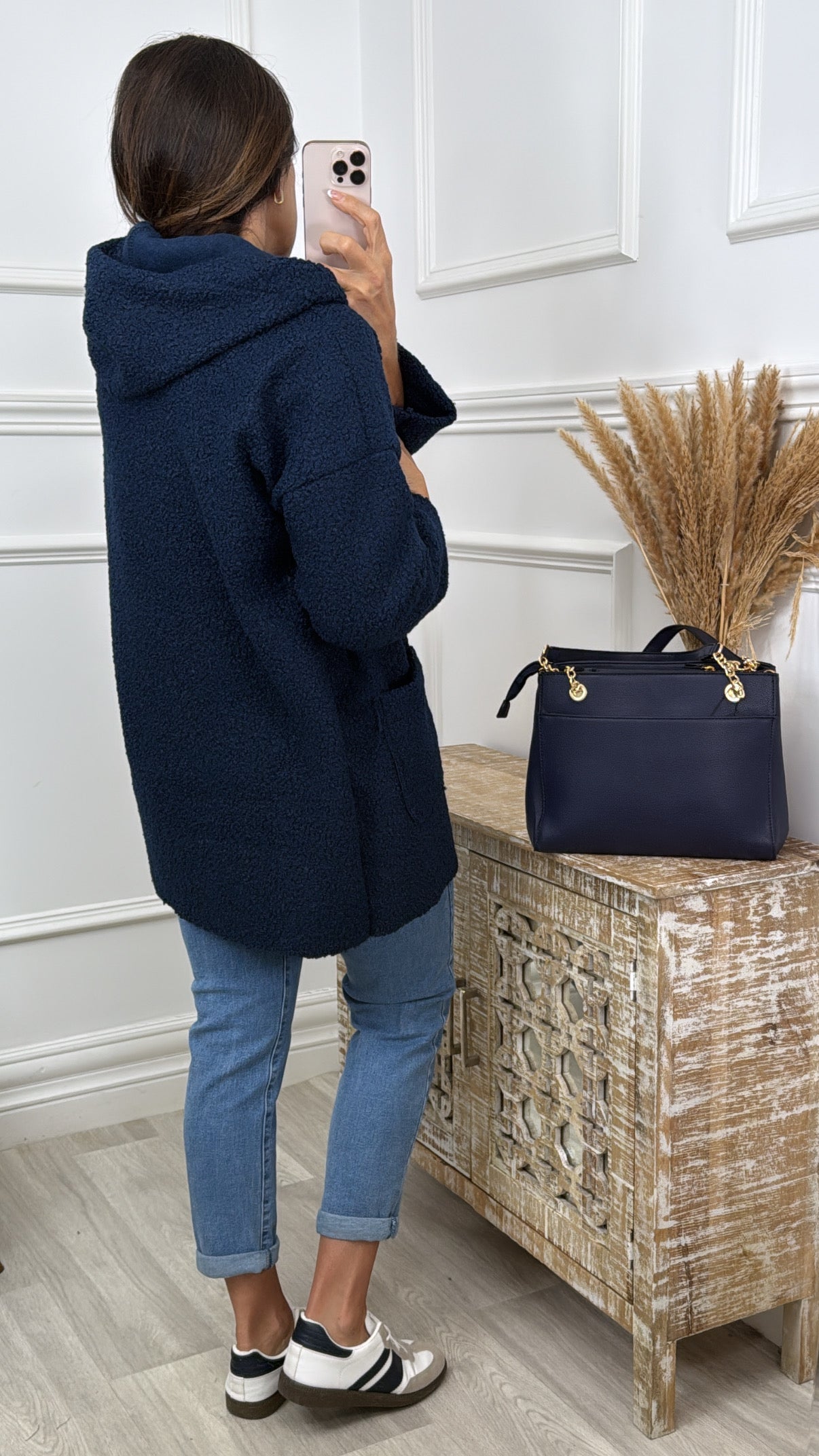 Kylie Navy Hooded Coatigan