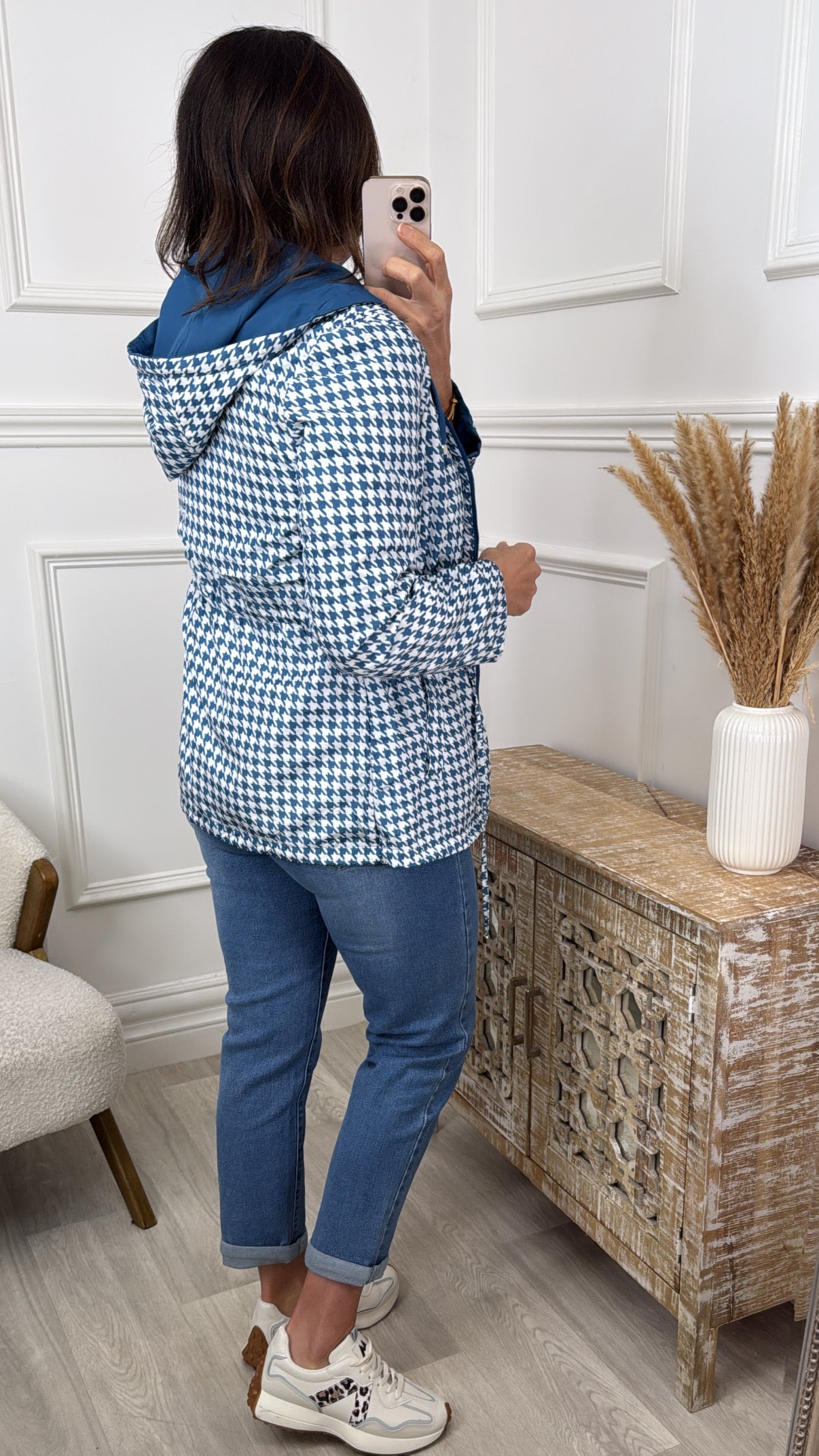Danielle Blue Long Rain Jacket