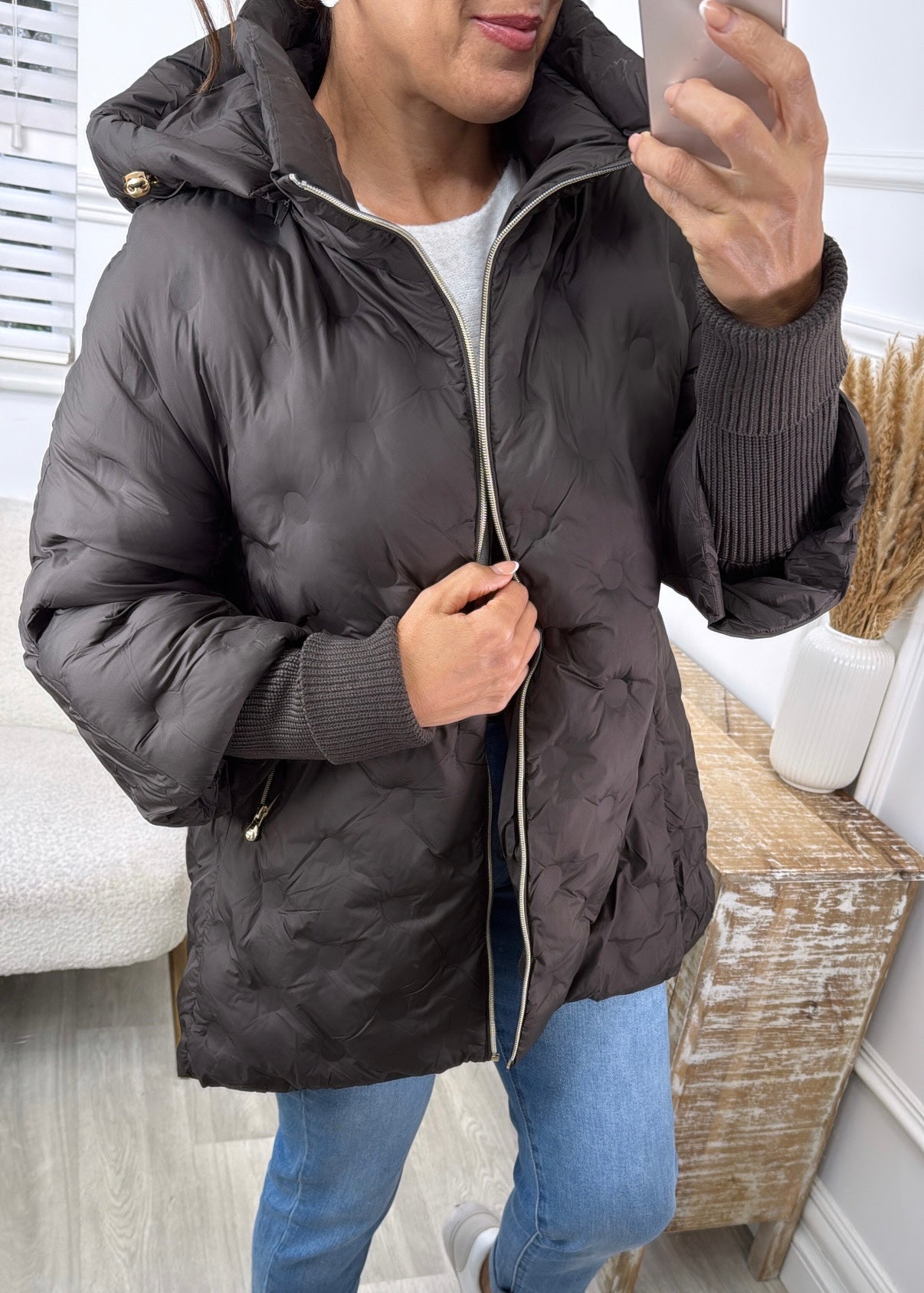 Hallie Brown Tube Cuff Jacket